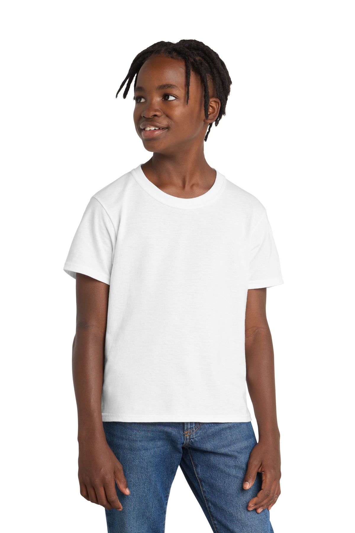 Custom White Youth Essential Tee PC61Y, personalized by SanCanDo Swag in Argyle, TX