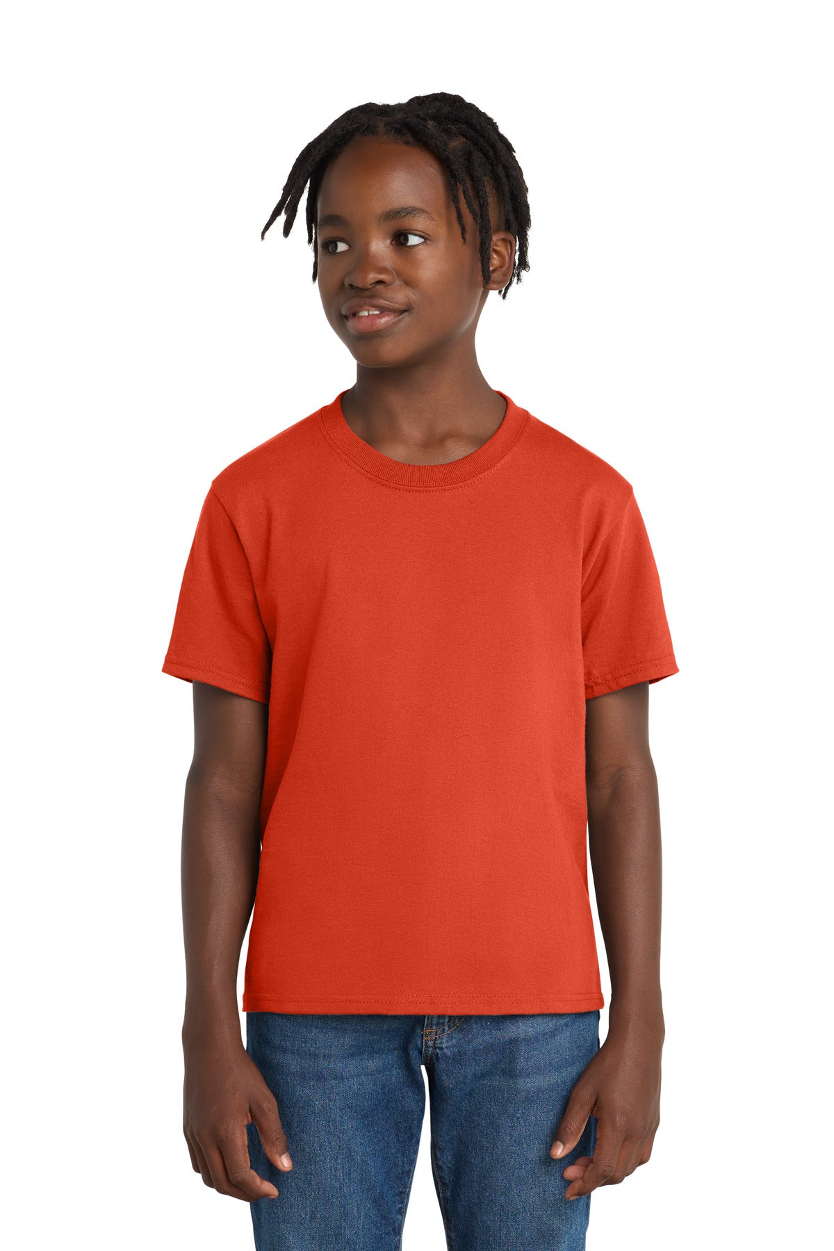 Custom Orange Youth Essential Tee PC61Y, personalized by SanCanDo Swag in Argyle, TX