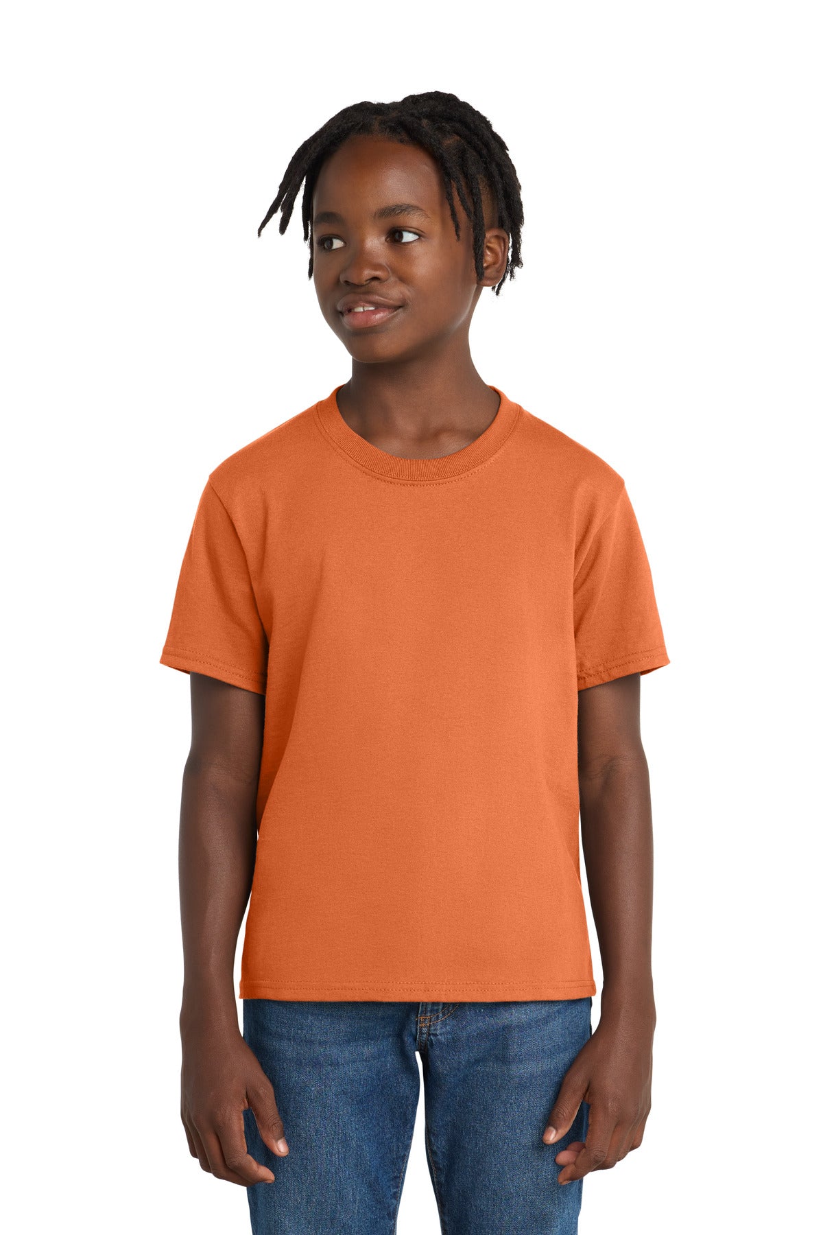 Custom Orange Sherbet Youth Essential Tee PC61Y, personalized by SanCanDo Swag in Argyle, TX