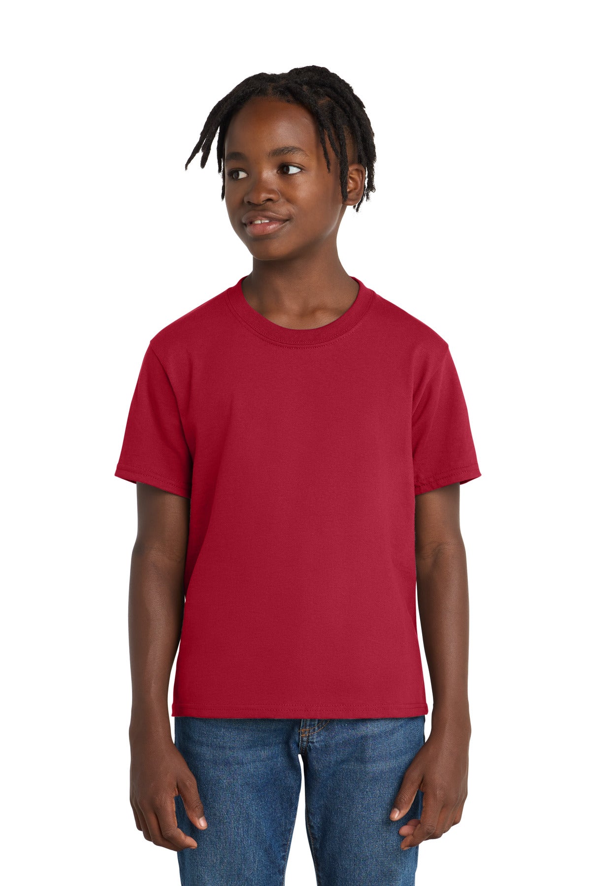 Custom Red Youth Essential Tee PC61Y, personalized by SanCanDo Swag in Argyle, TX