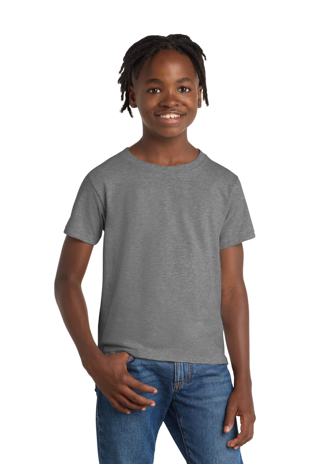 Custom Athletic Heather Youth Essential Tee PC61Y, personalized by SanCanDo Swag in Argyle, TX