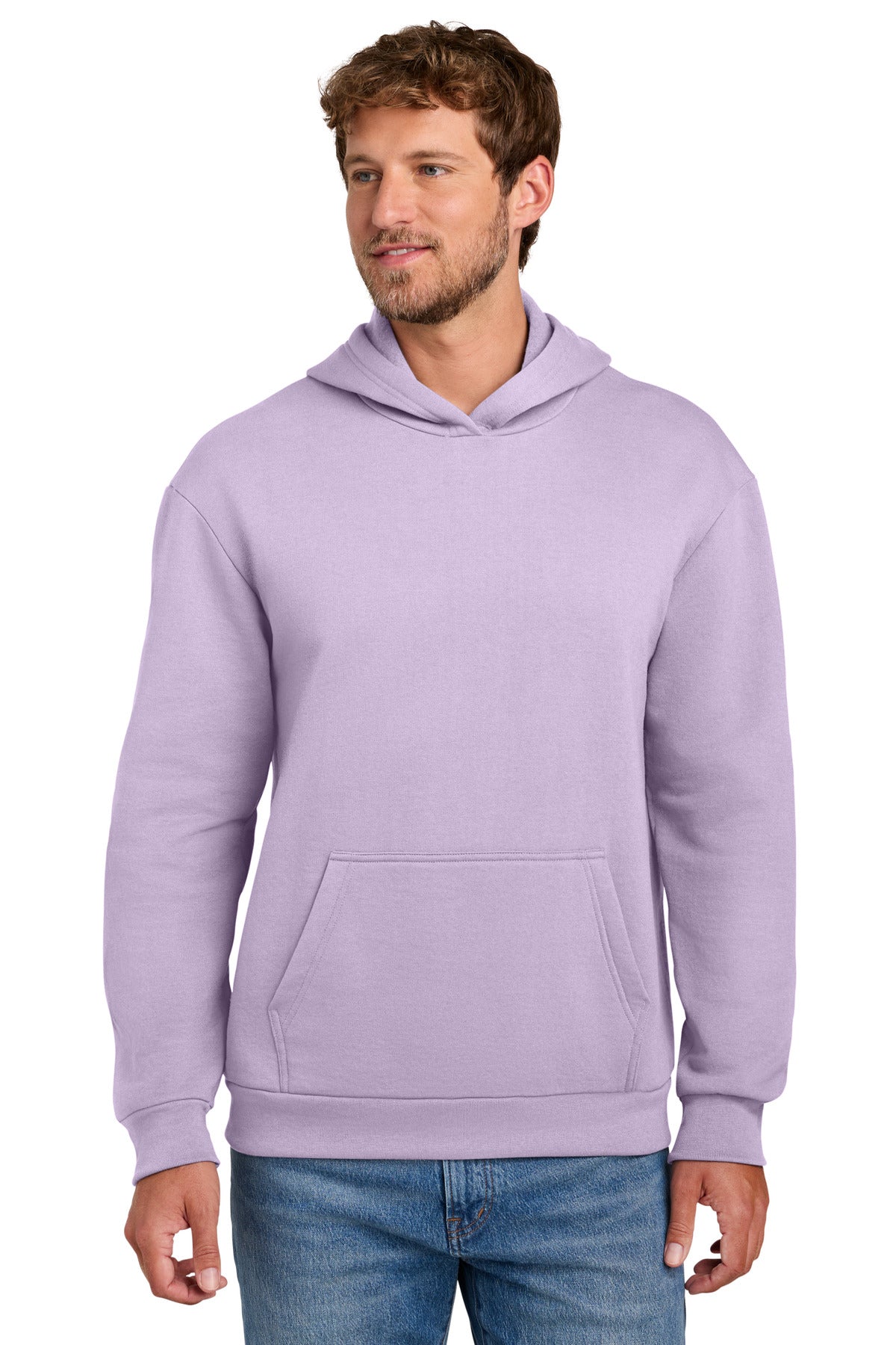 Custom Lavender Easy Fleece Hoodie PC68H, personalized by SanCanDo Swag in Argyle, TX