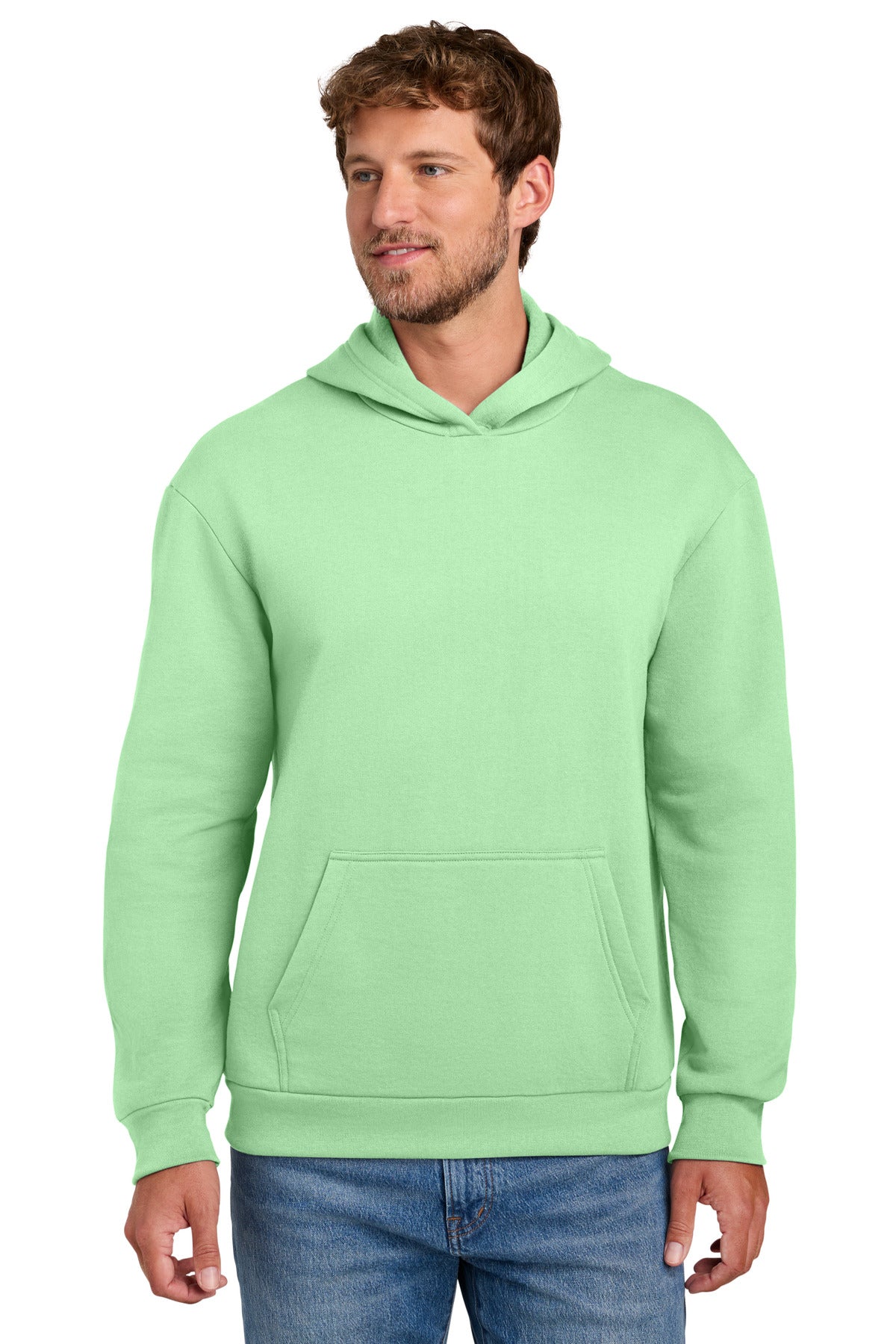 Custom Spearmint Easy Fleece Hoodie PC68H, personalized by SanCanDo Swag in Argyle, TX