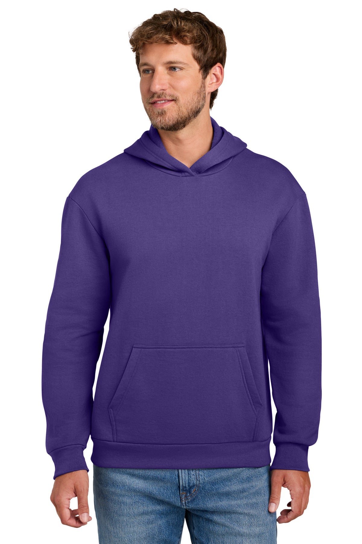 Custom Team Purple Easy Fleece Hoodie PC68H, personalized by SanCanDo Swag in Argyle, TX
