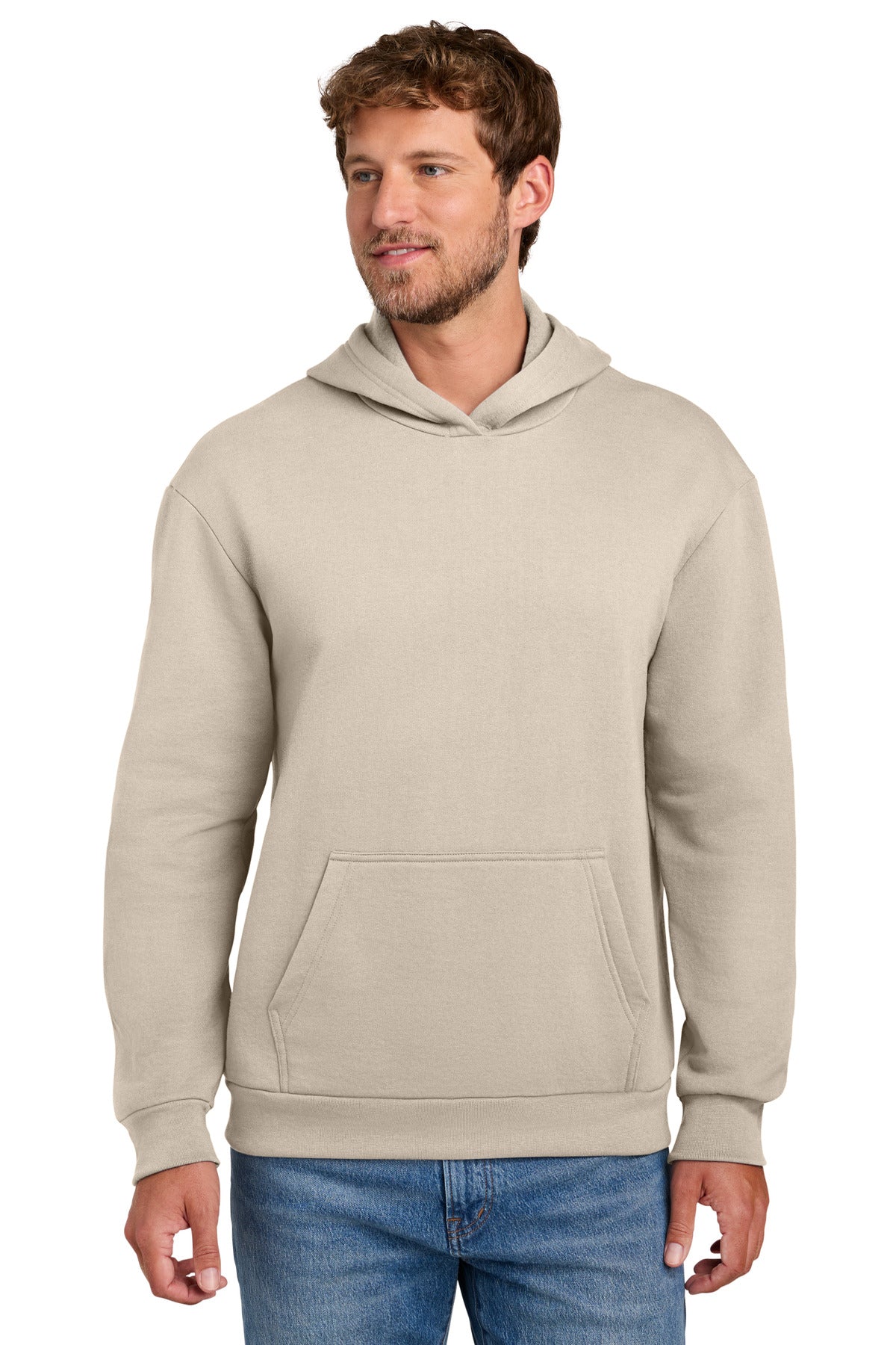 Custom Light Sand Easy Fleece Hoodie PC68H, personalized by SanCanDo Swag in Argyle, TX