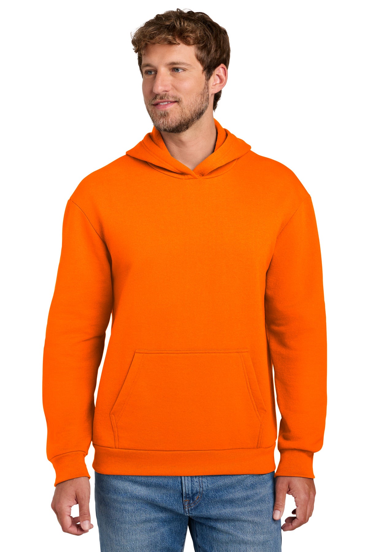 Custom S. Orange Easy Fleece Hoodie PC68H, personalized by SanCanDo Swag in Argyle, TX