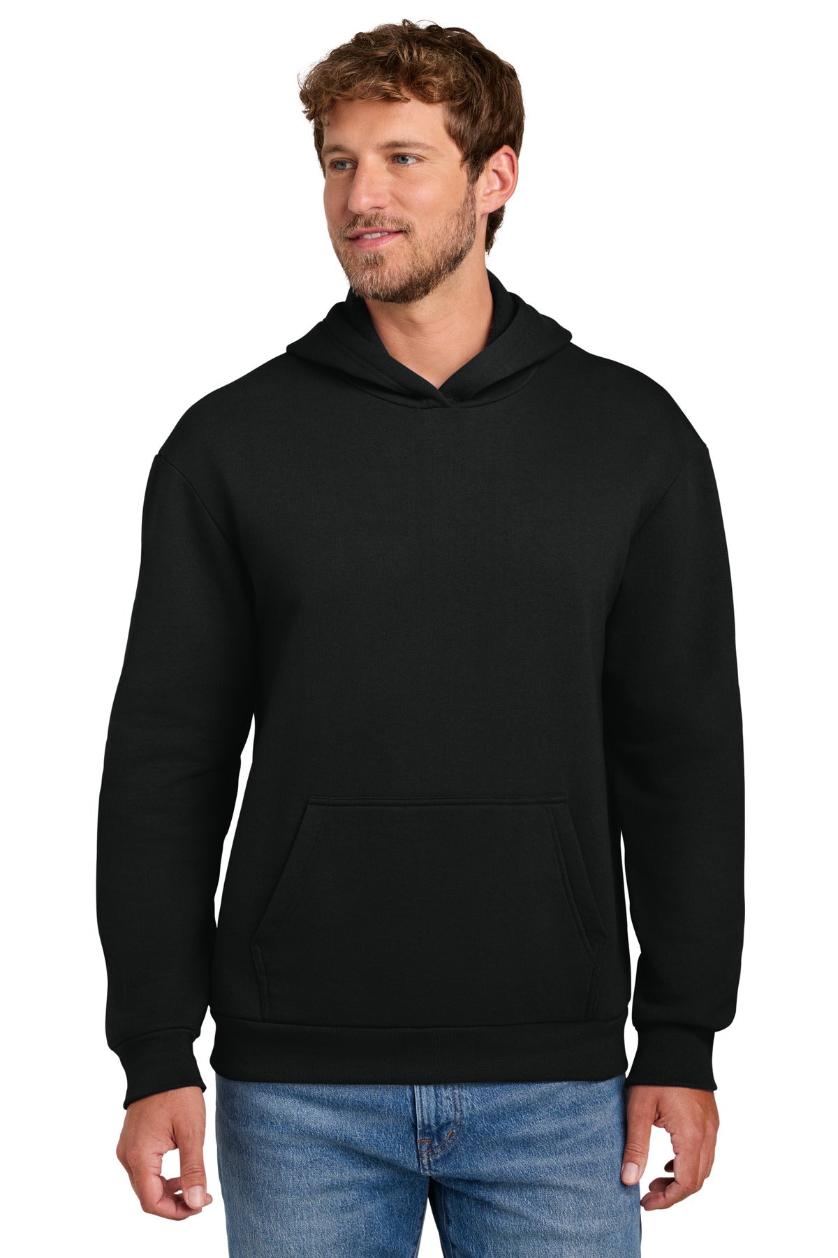 Custom Jet Black Easy Fleece Hoodie PC68H, personalized by SanCanDo Swag in Argyle, TX