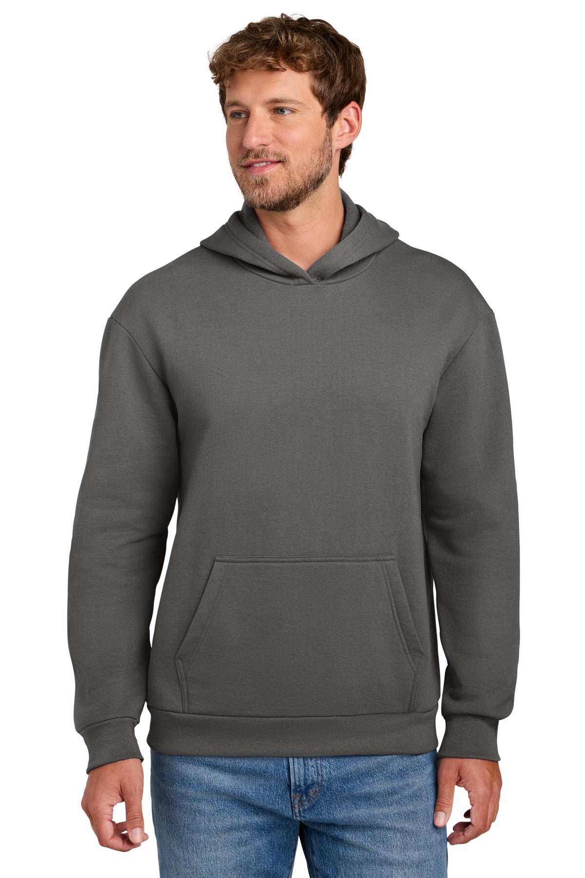 Custom Charcoal Easy Fleece Hoodie PC68H, personalized by SanCanDo Swag in Argyle, TX