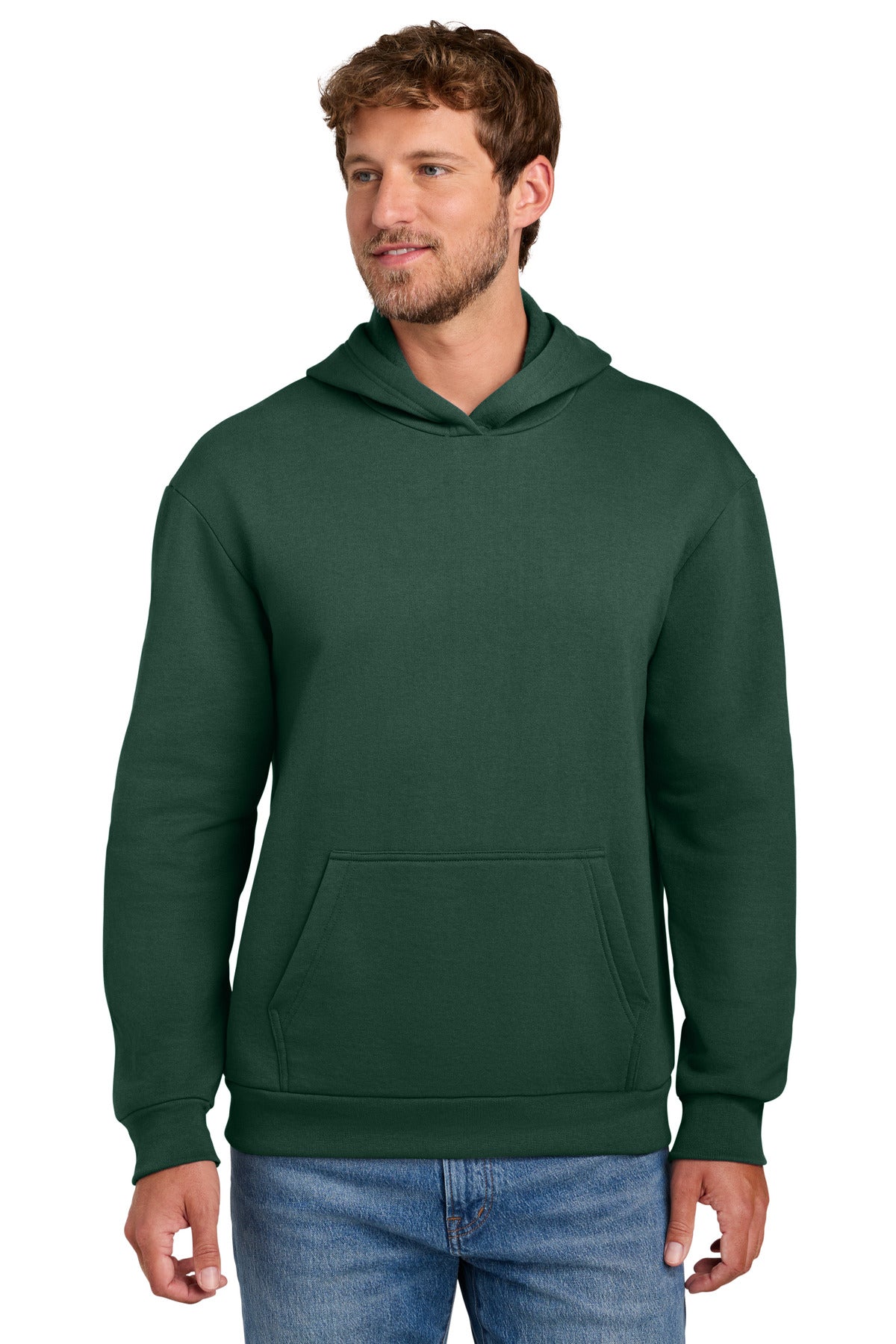 Custom Dark Green Easy Fleece Hoodie PC68H, personalized by SanCanDo Swag in Argyle, TX