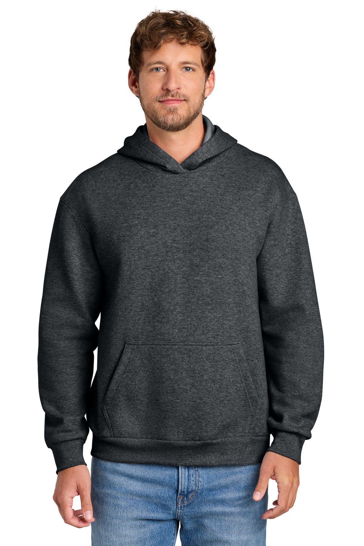 Custom Dark Heather Grey Easy Fleece Hoodie PC68H, personalized by SanCanDo Swag in Argyle, TX
