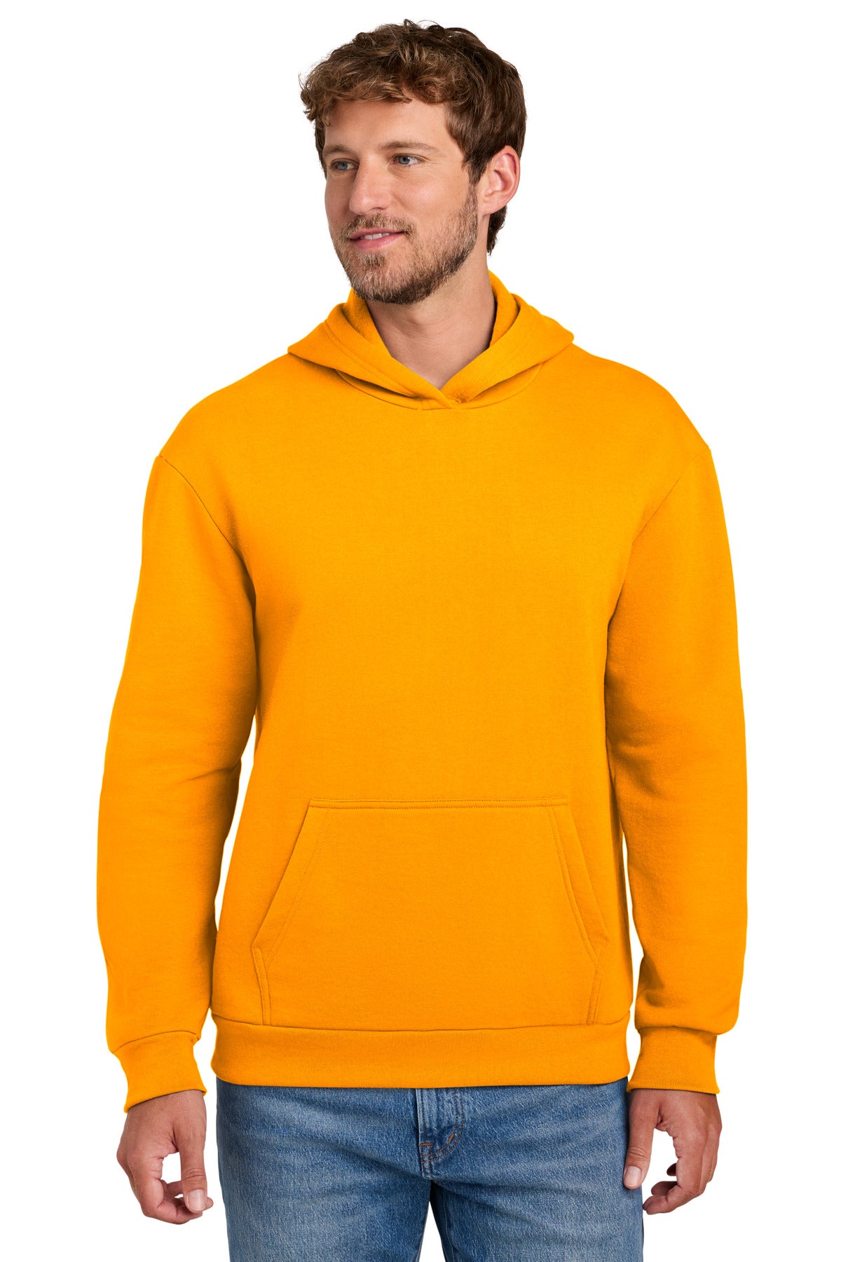 Custom Gold Easy Fleece Hoodie PC68H, personalized by SanCanDo Swag in Argyle, TX
