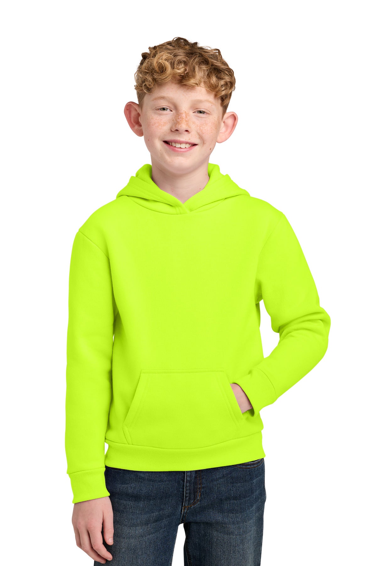 Custom S. Green Youth Easy Fleece Hoodie PC68YH, personalized by SanCanDo Swag in Argyle, TX