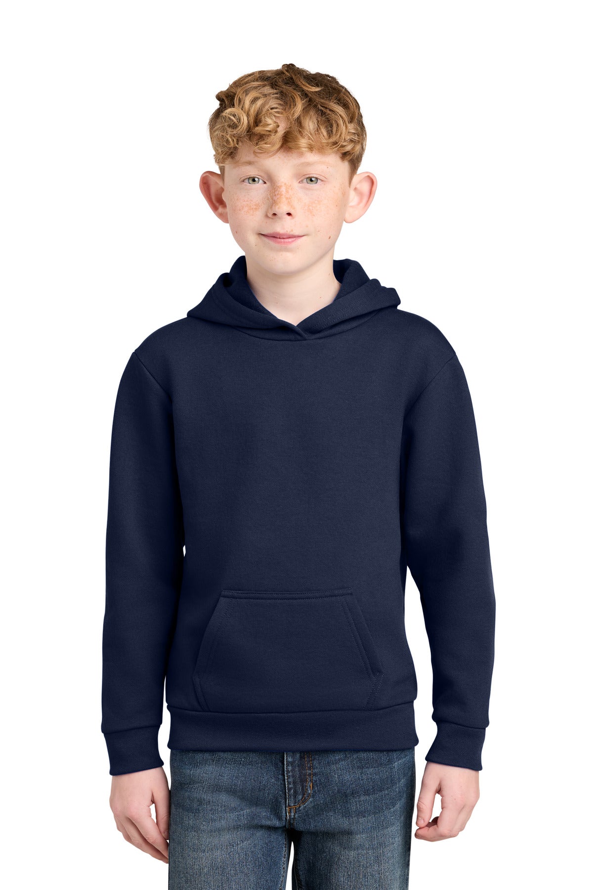 Custom True Navy Youth Easy Fleece Hoodie PC68YH, personalized by SanCanDo Swag in Argyle, TX