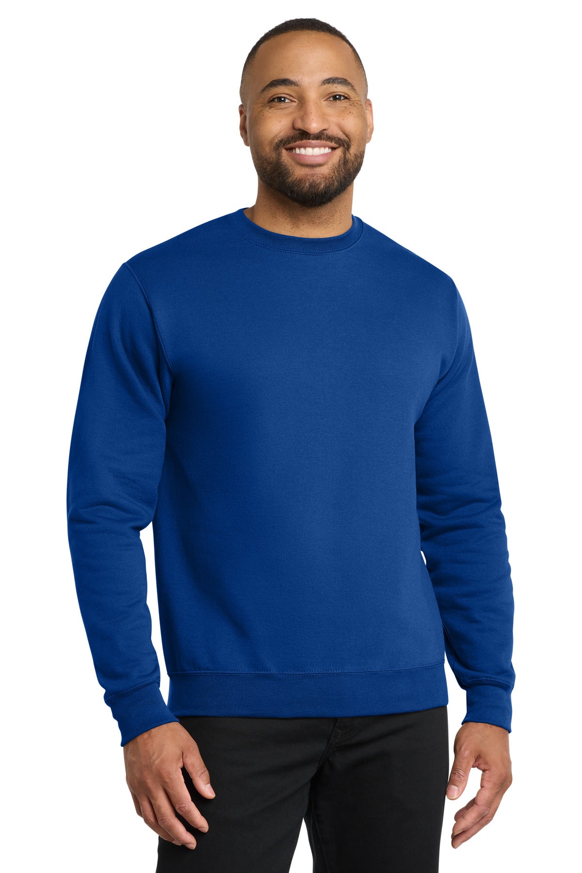 Custom True Royal Core Fleece Crewneck PC78, personalized by SanCanDo Swag in Argyle, TX