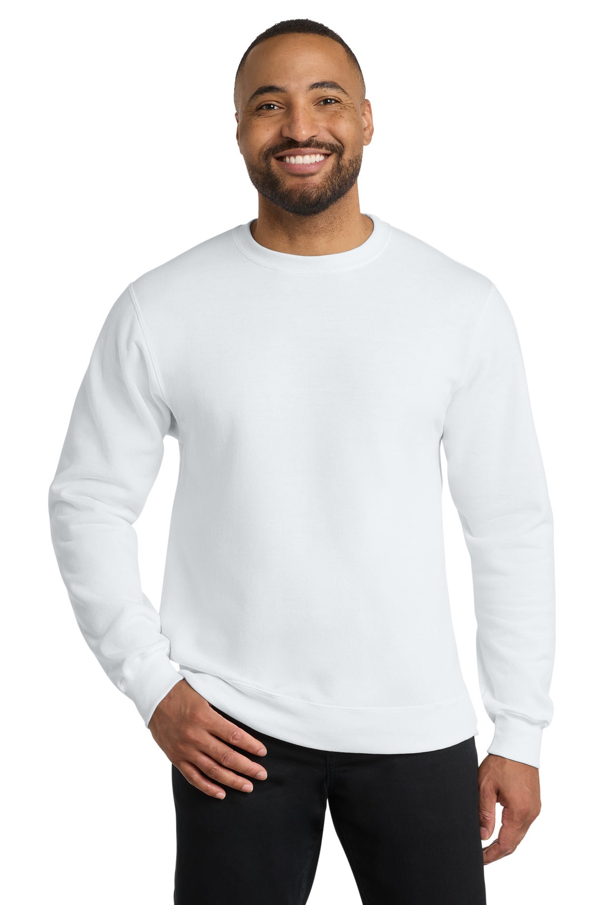 Custom White Core Fleece Crewneck PC78, personalized by SanCanDo Swag in Argyle, TX