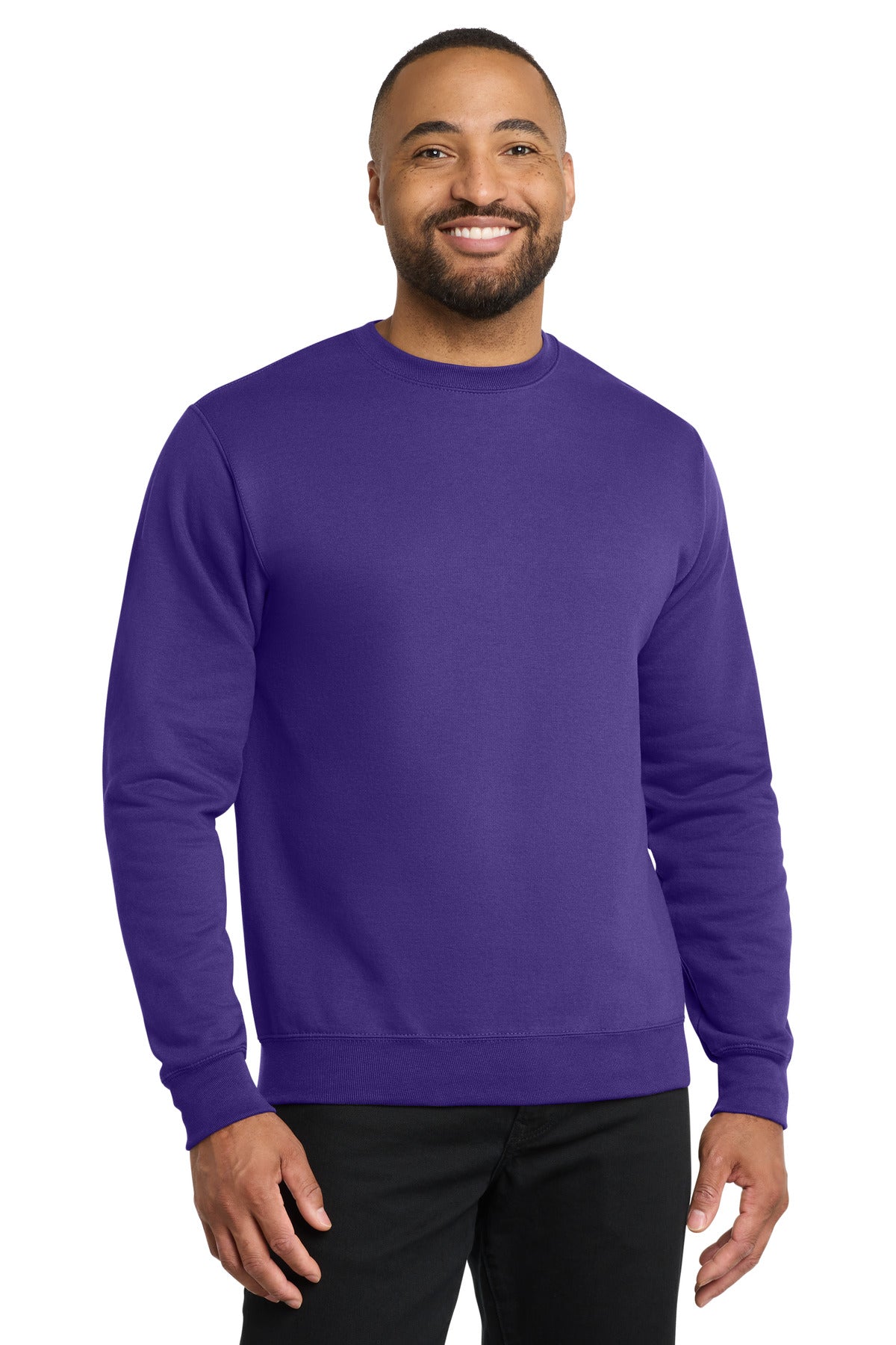 Custom Purple Core Fleece Crewneck PC78, personalized by SanCanDo Swag in Argyle, TX