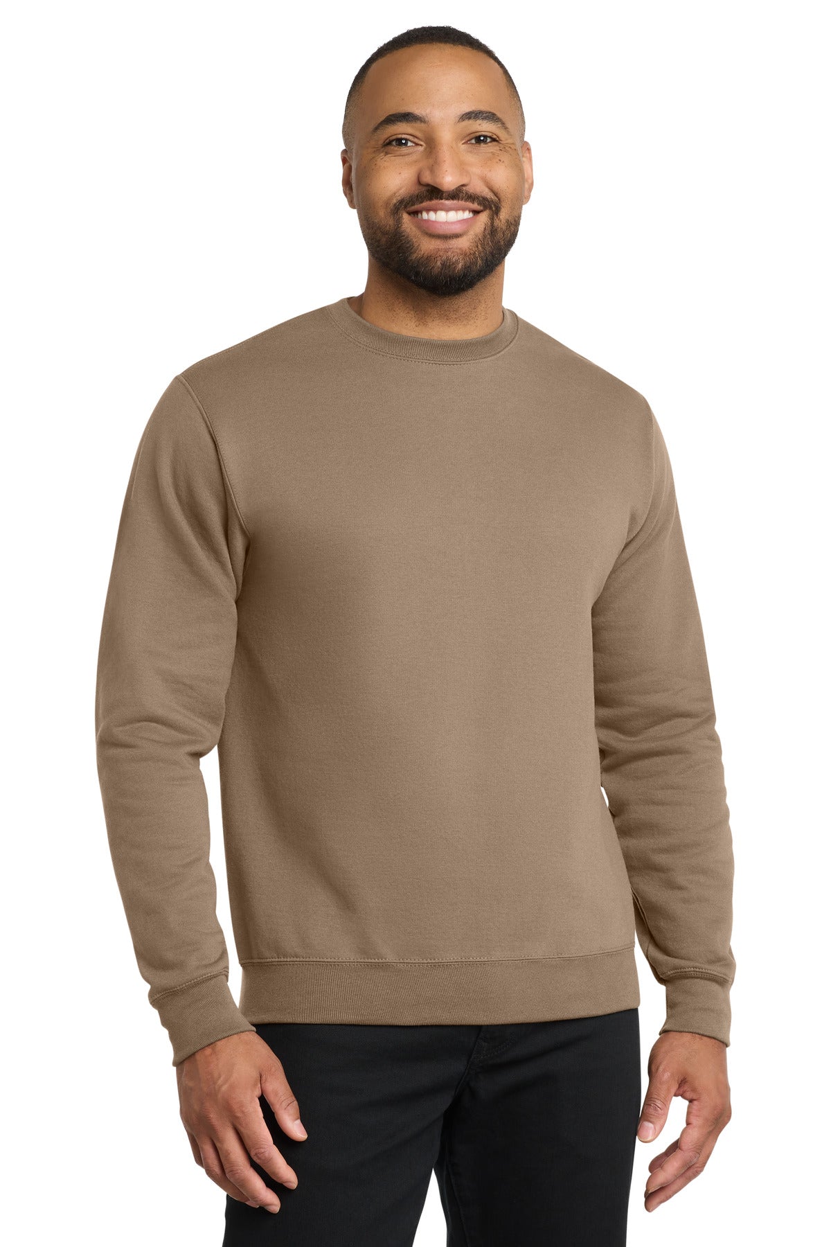 Custom Sand Core Fleece Crewneck PC78, personalized by SanCanDo Swag in Argyle, TX