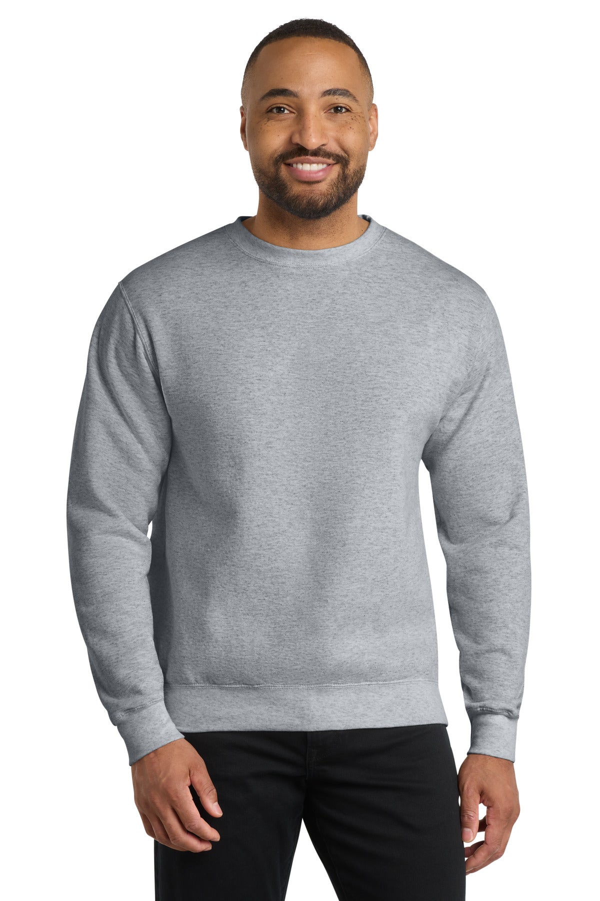 Custom Athletic Heather Core Fleece Crewneck PC78, personalized by SanCanDo Swag in Argyle, TX