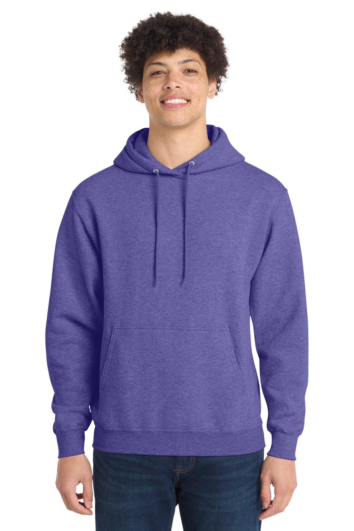 Custom Heather Purple Core Fleece Hoodie PC78H, personalized by SanCanDo Swag in Argyle, TX