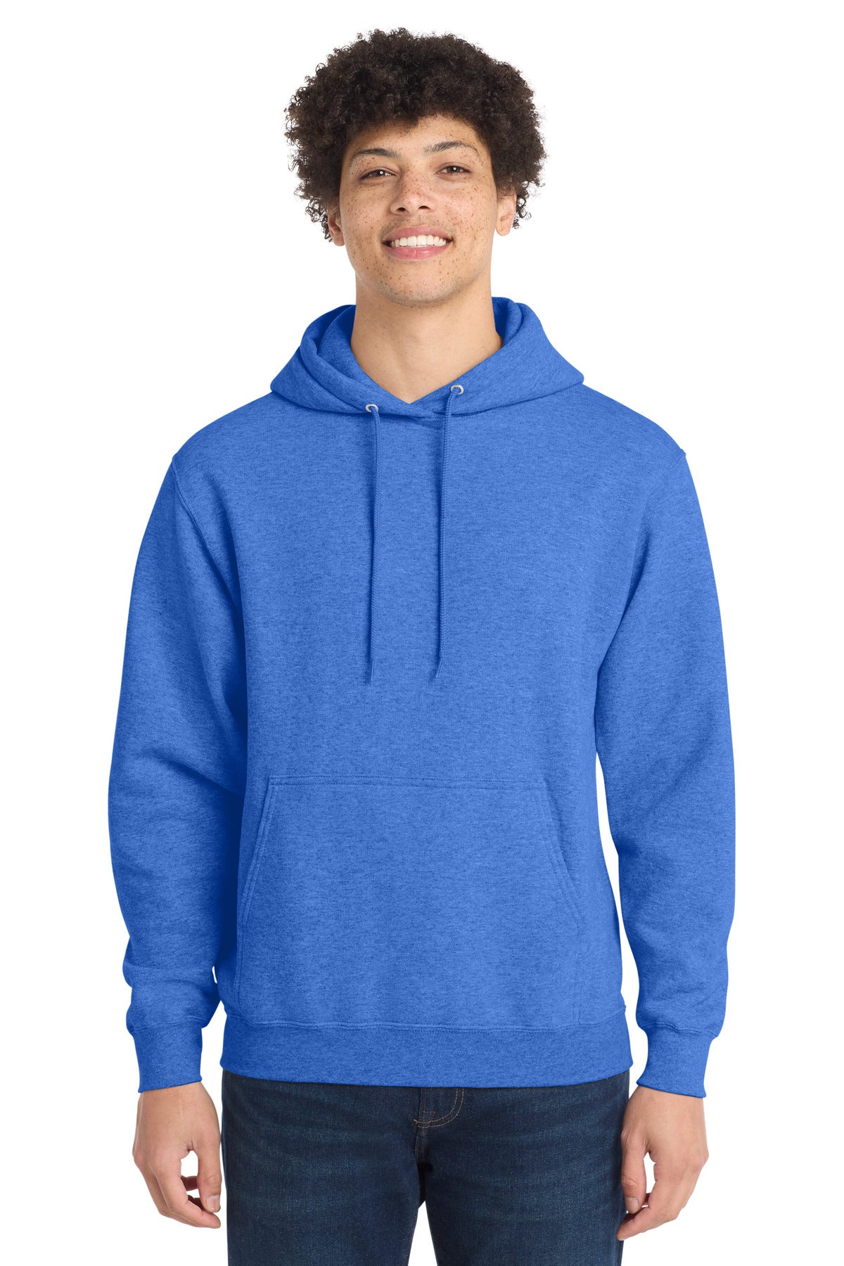 Custom Heather Royal Core Fleece Hoodie PC78H, personalized by SanCanDo Swag in Argyle, TX
