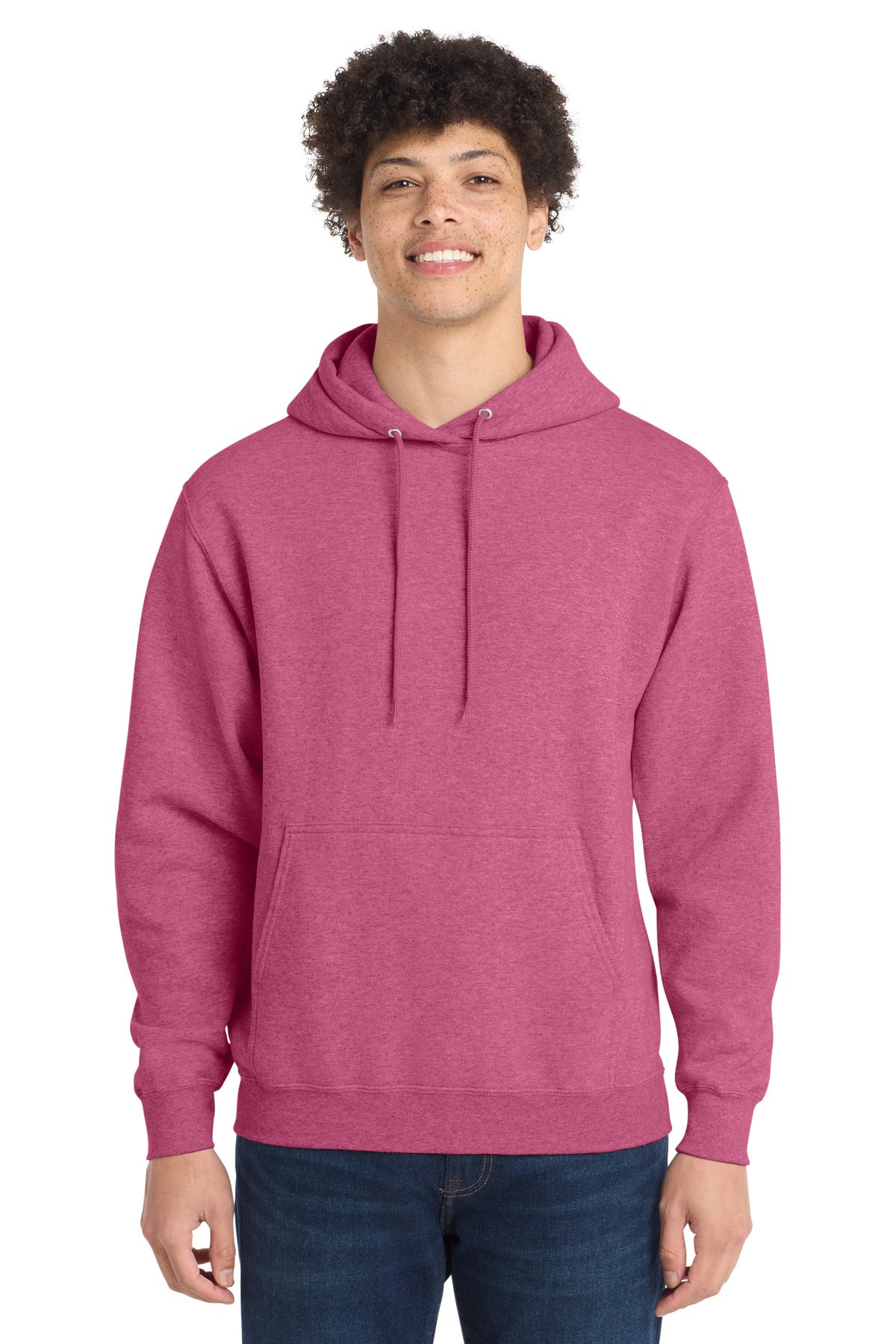 Custom Heather Sangria Core Fleece Hoodie PC78H, personalized by SanCanDo Swag in Argyle, TX