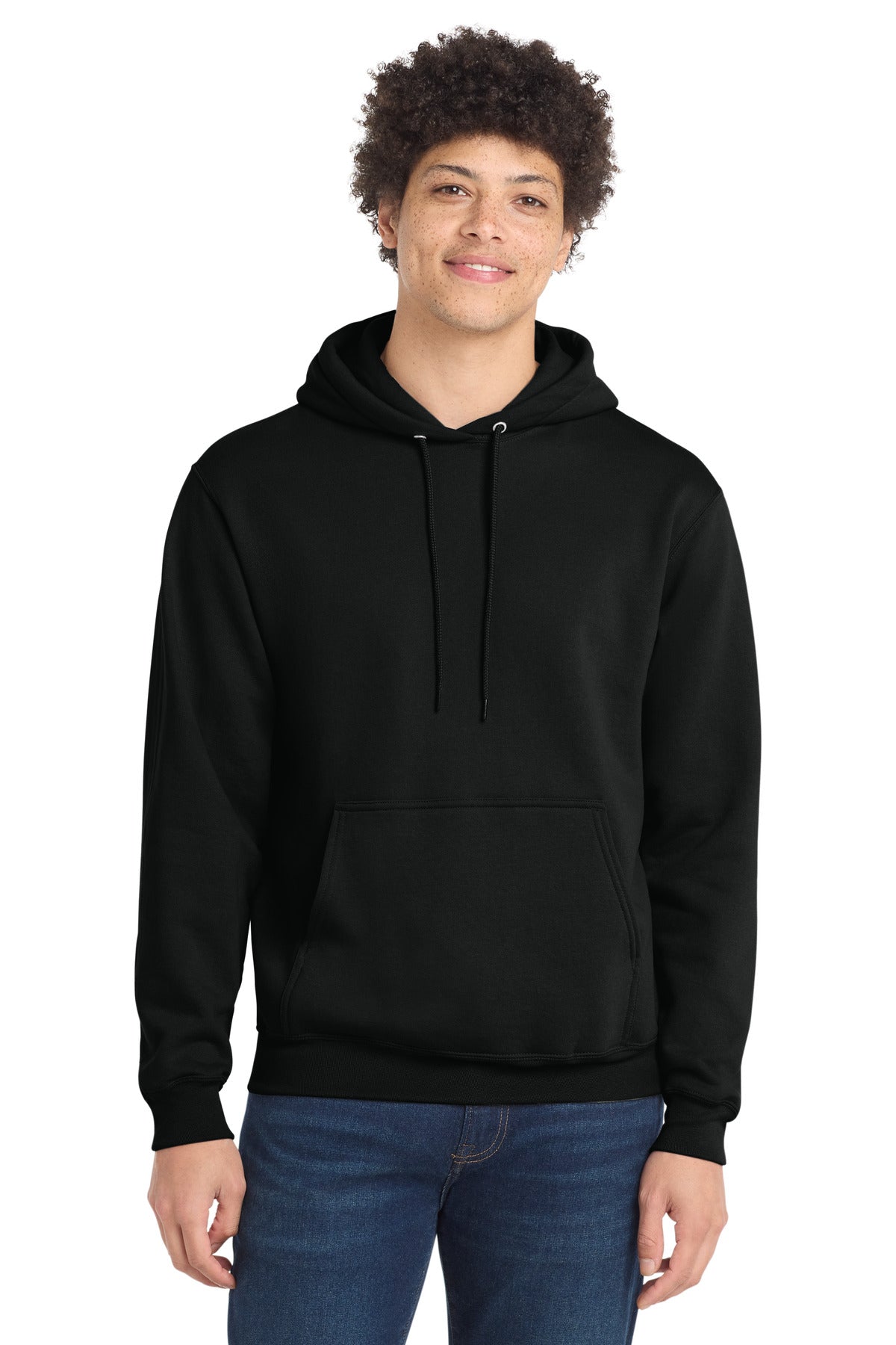Custom Jet Black Core Fleece Hoodie PC78H, personalized by SanCanDo Swag in Argyle, TX