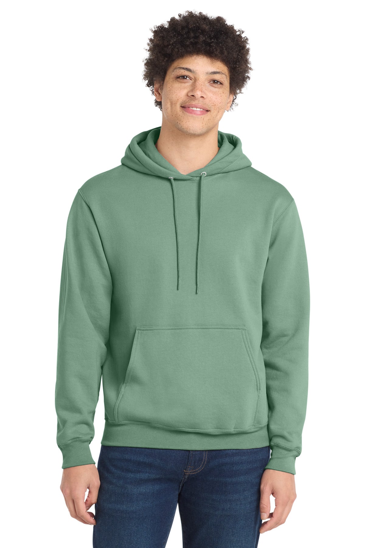 Custom Laurel Green Core Fleece Hoodie PC78H, personalized by SanCanDo Swag in Argyle, TX