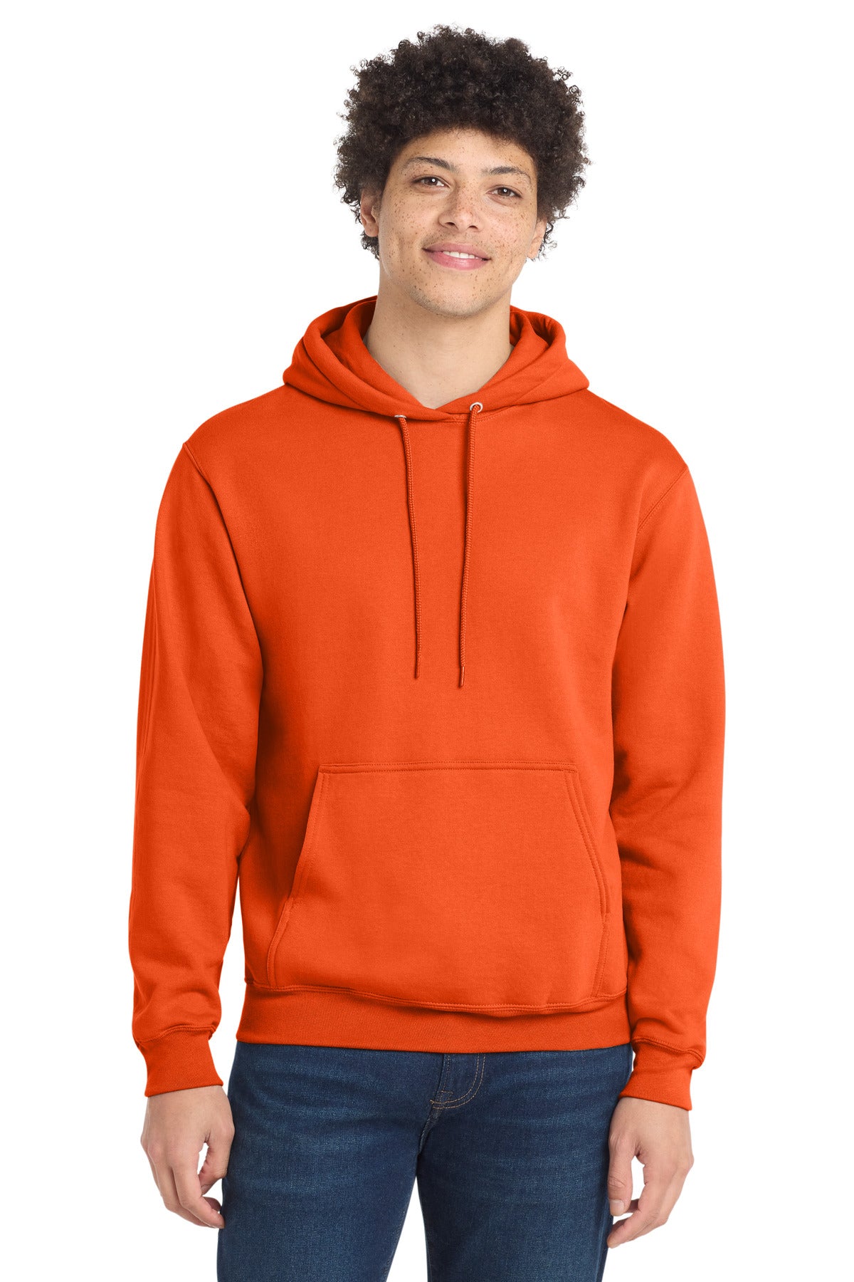 Custom Orange Core Fleece Hoodie PC78H, personalized by SanCanDo Swag in Argyle, TX