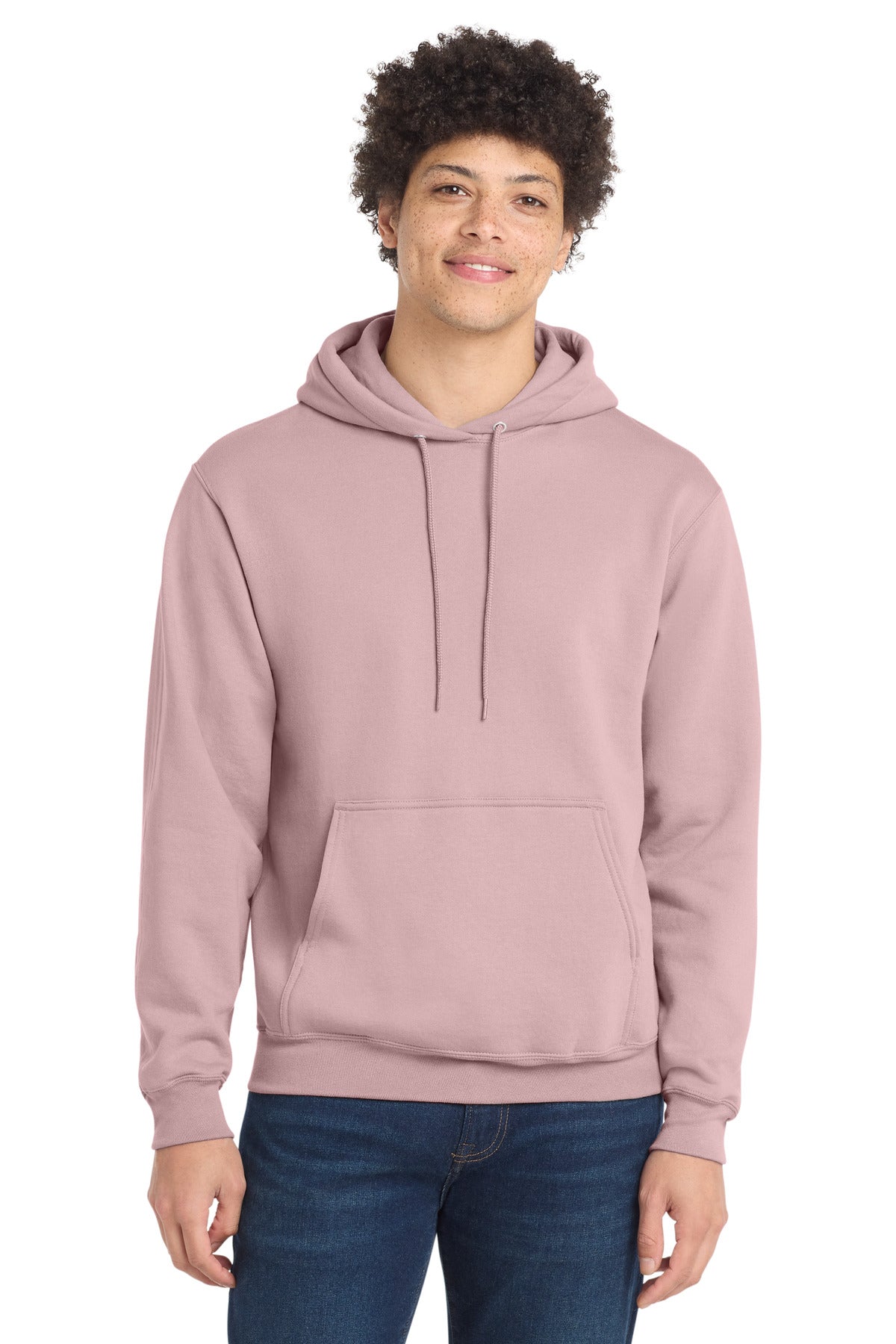 Custom Pale Blush Core Fleece Hoodie PC78H, personalized by SanCanDo Swag in Argyle, TX