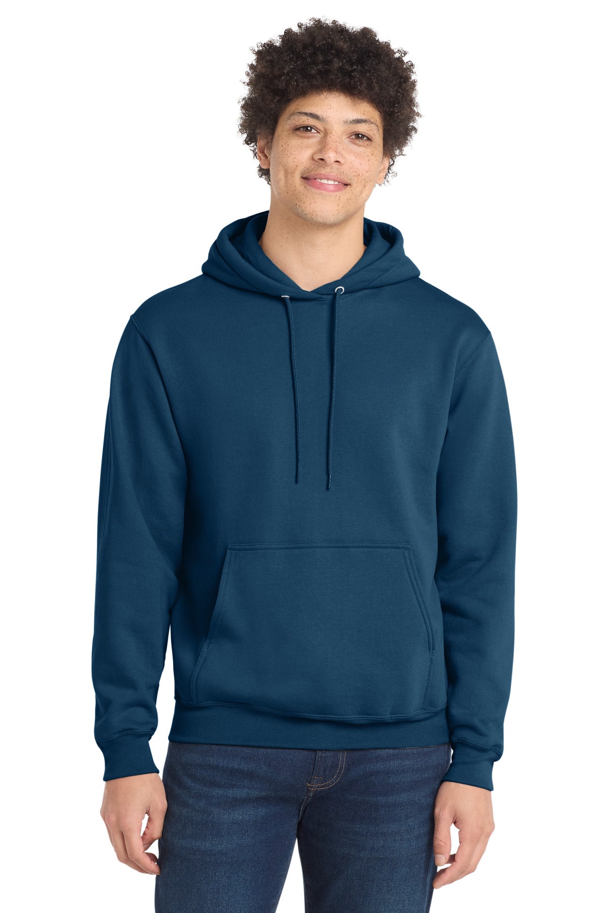 Custom Neptune Blue Core Fleece Hoodie PC78H, personalized by SanCanDo Swag in Argyle, TX