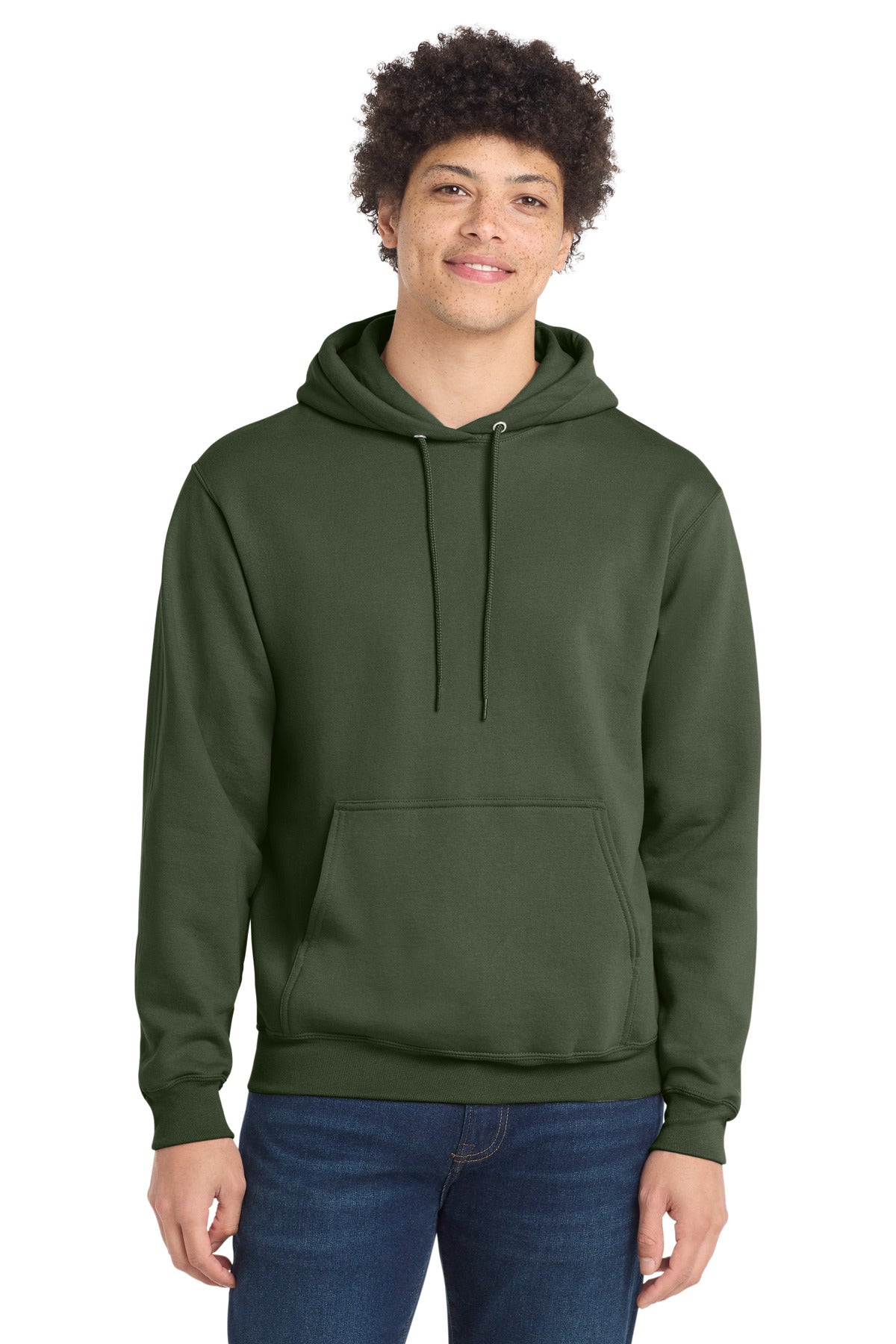 Custom Olive Core Fleece Hoodie PC78H, personalized by SanCanDo Swag in Argyle, TX
