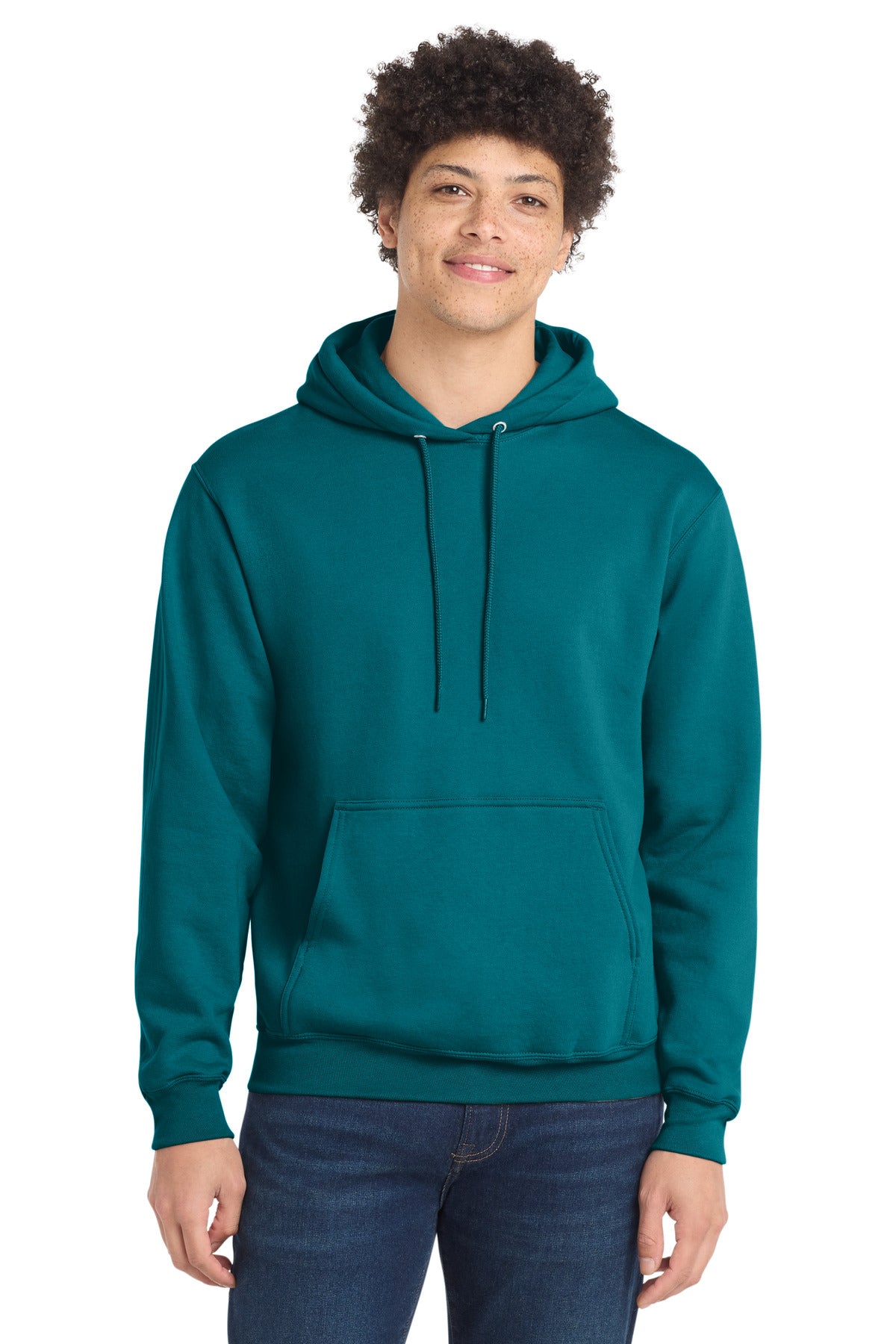 Custom Teal Core Fleece Hoodie PC78H, personalized by SanCanDo Swag in Argyle, TX