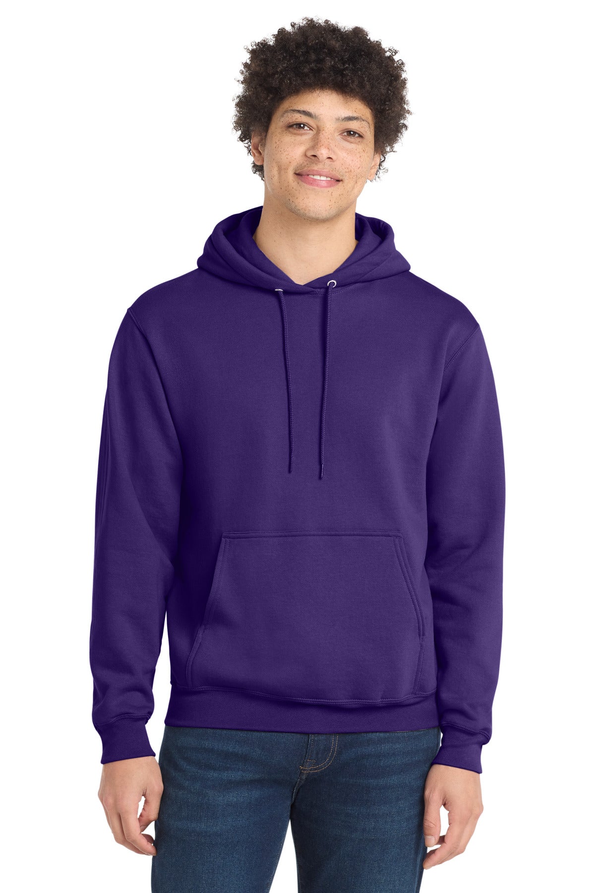 Custom Team Purple Core Fleece Hoodie PC78H, personalized by SanCanDo Swag in Argyle, TX
