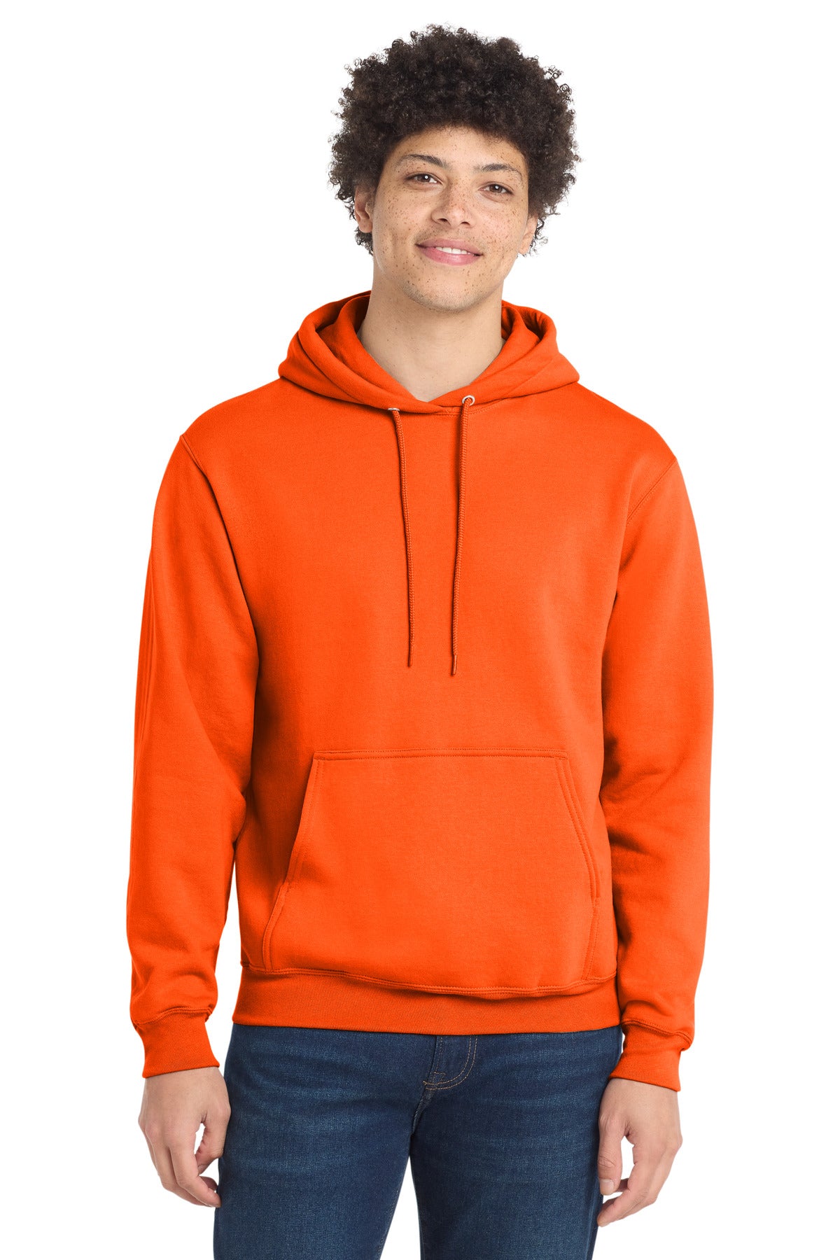 Custom S. Orange Core Fleece Hoodie PC78H, personalized by SanCanDo Swag in Argyle, TX