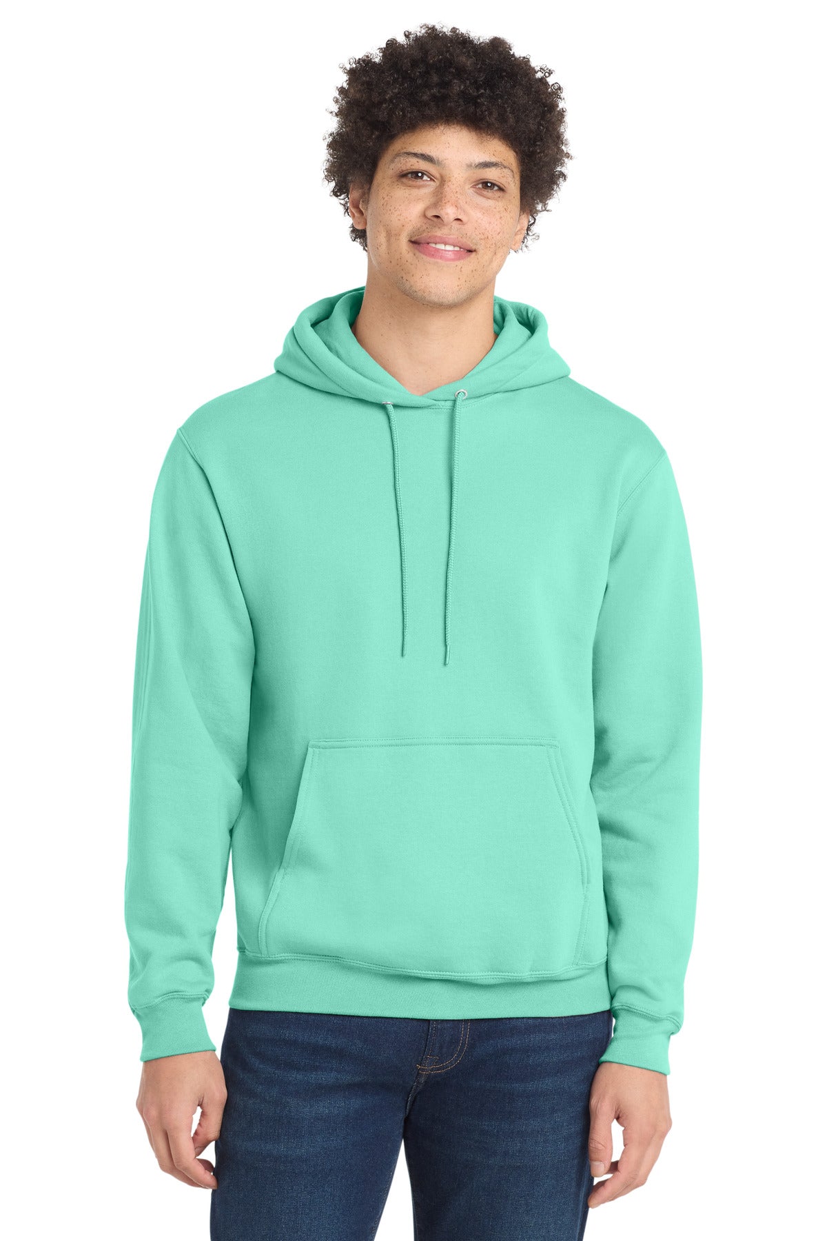 Custom True Celadon Core Fleece Hoodie PC78H, personalized by SanCanDo Swag in Argyle, TX