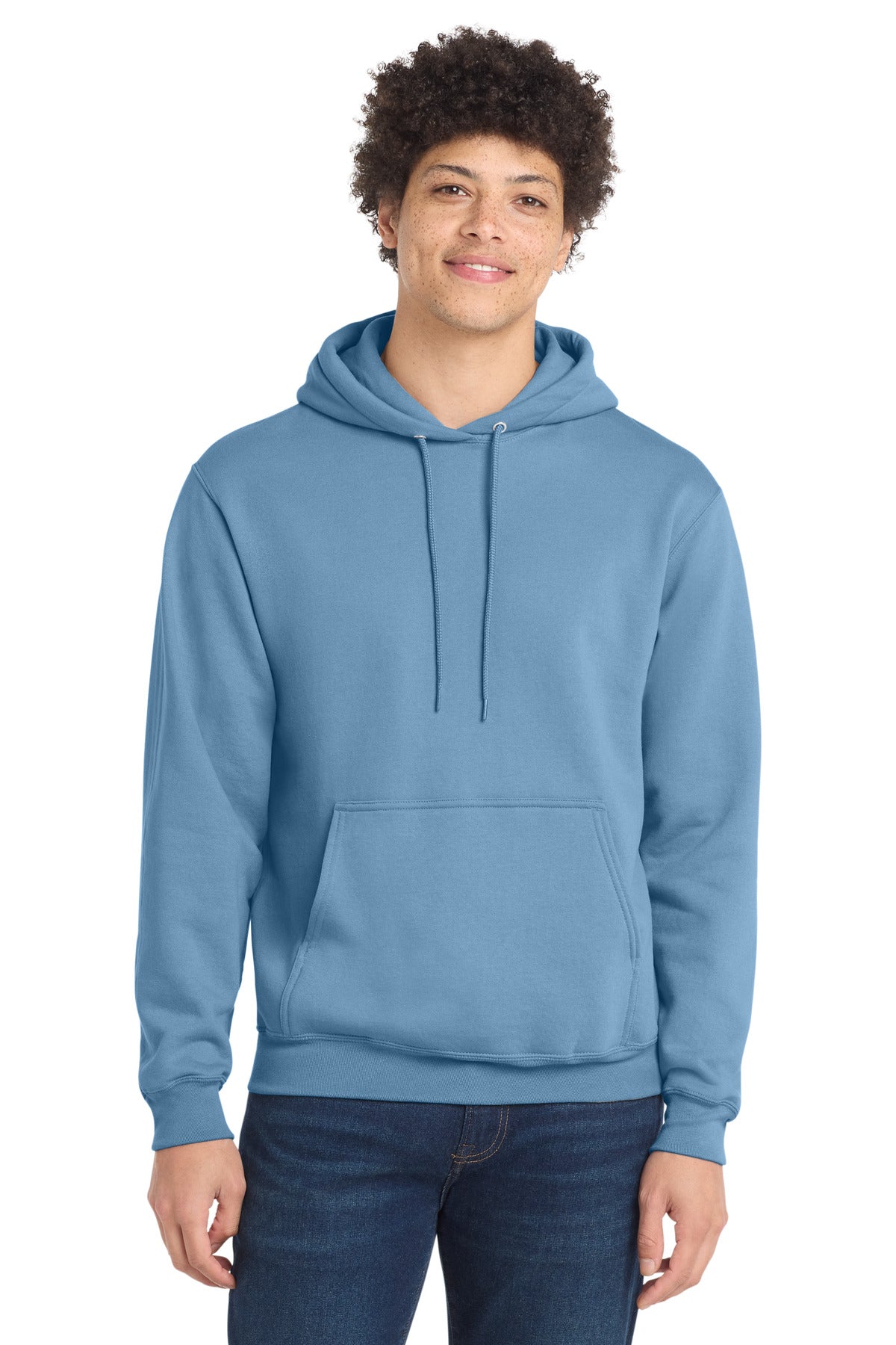 Custom Tundra Blue Core Fleece Hoodie PC78H, personalized by SanCanDo Swag in Argyle, TX
