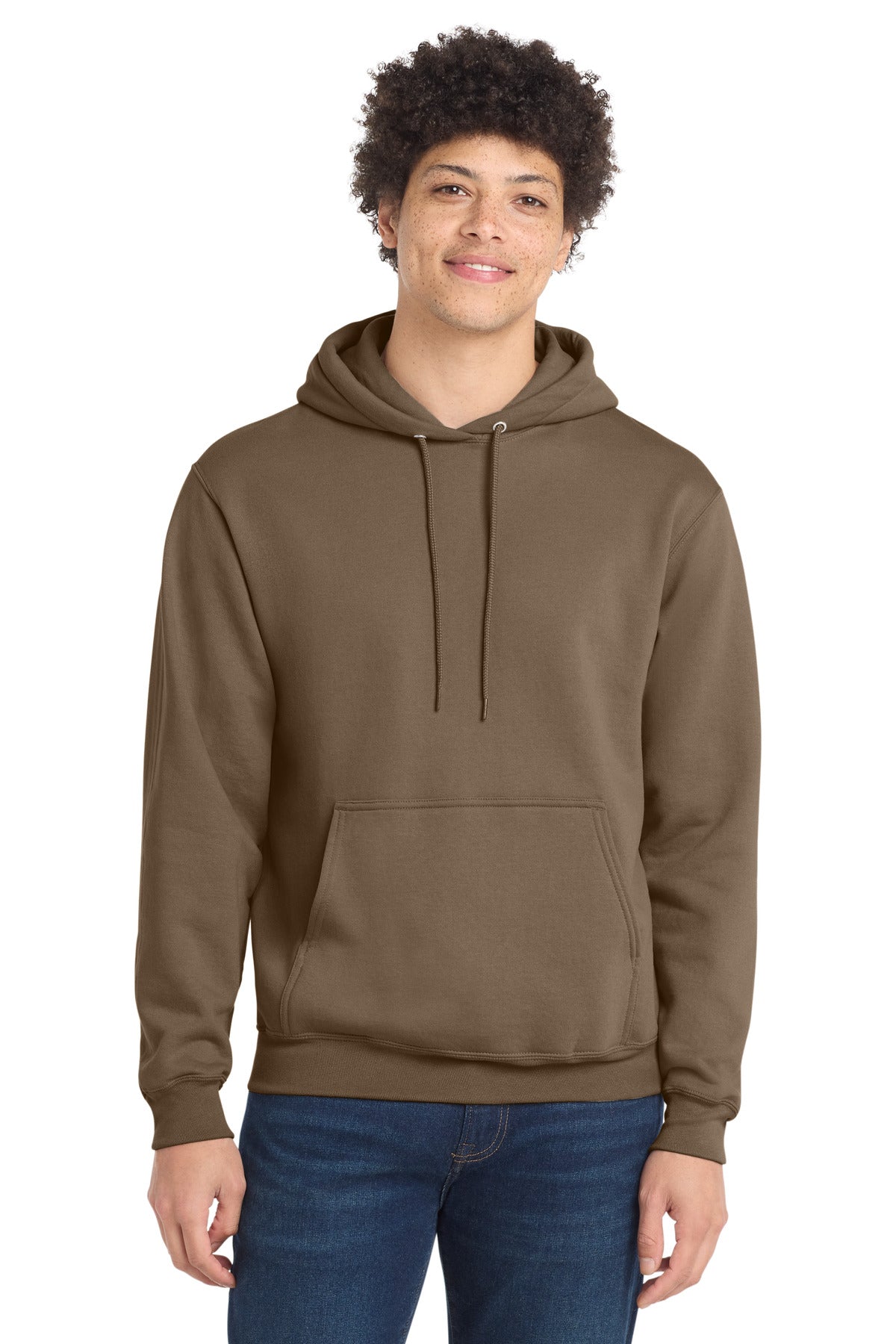 Custom Woodland Brown Core Fleece Hoodie PC78H, personalized by SanCanDo Swag in Argyle, TX
