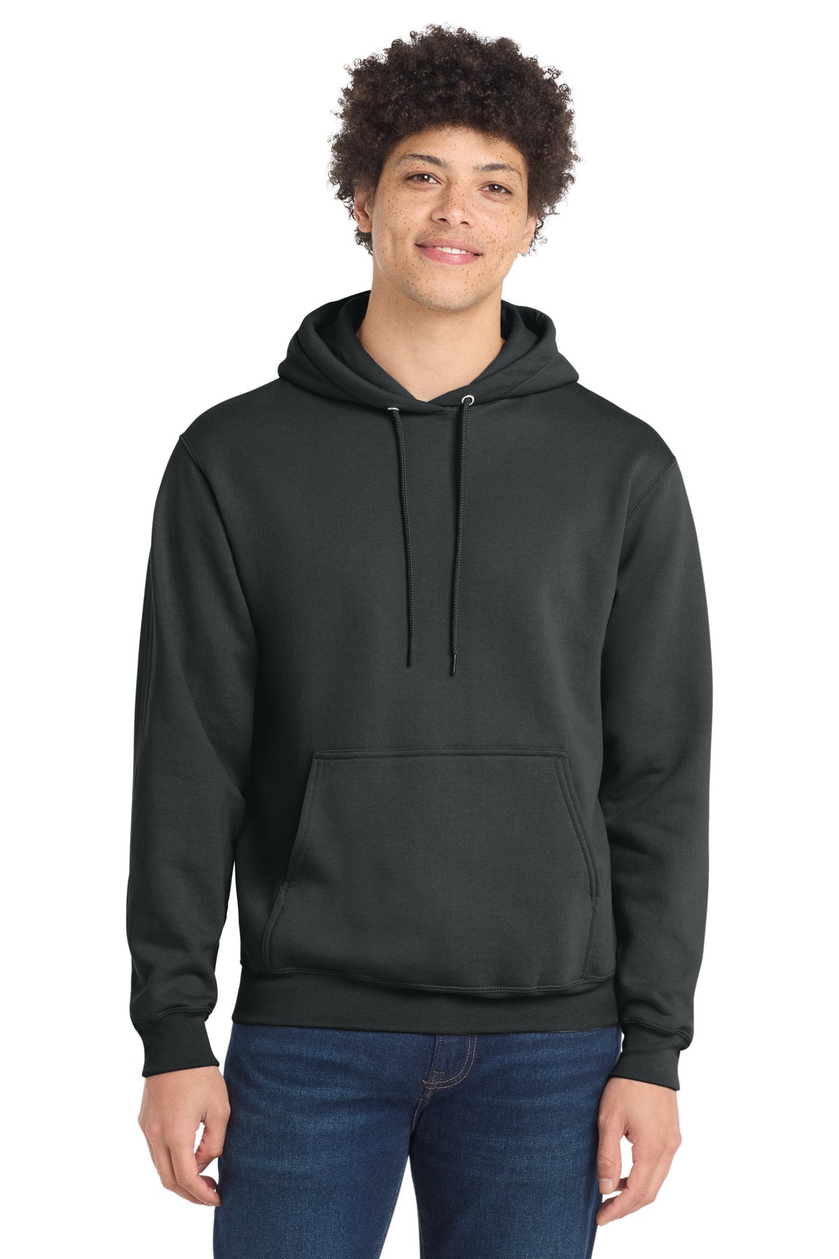 Custom Coal Grey Core Fleece Hoodie PC78H, personalized by SanCanDo Swag in Argyle, TX