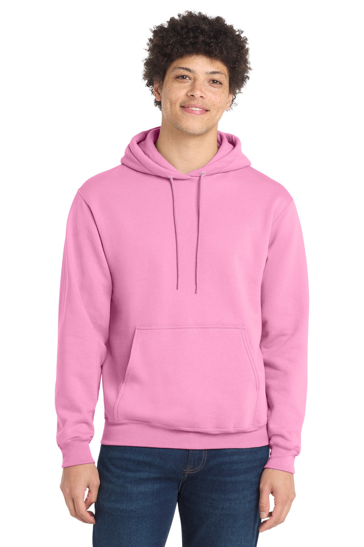 Custom Candy Pink Core Fleece Hoodie PC78H, personalized by SanCanDo Swag in Argyle, TX