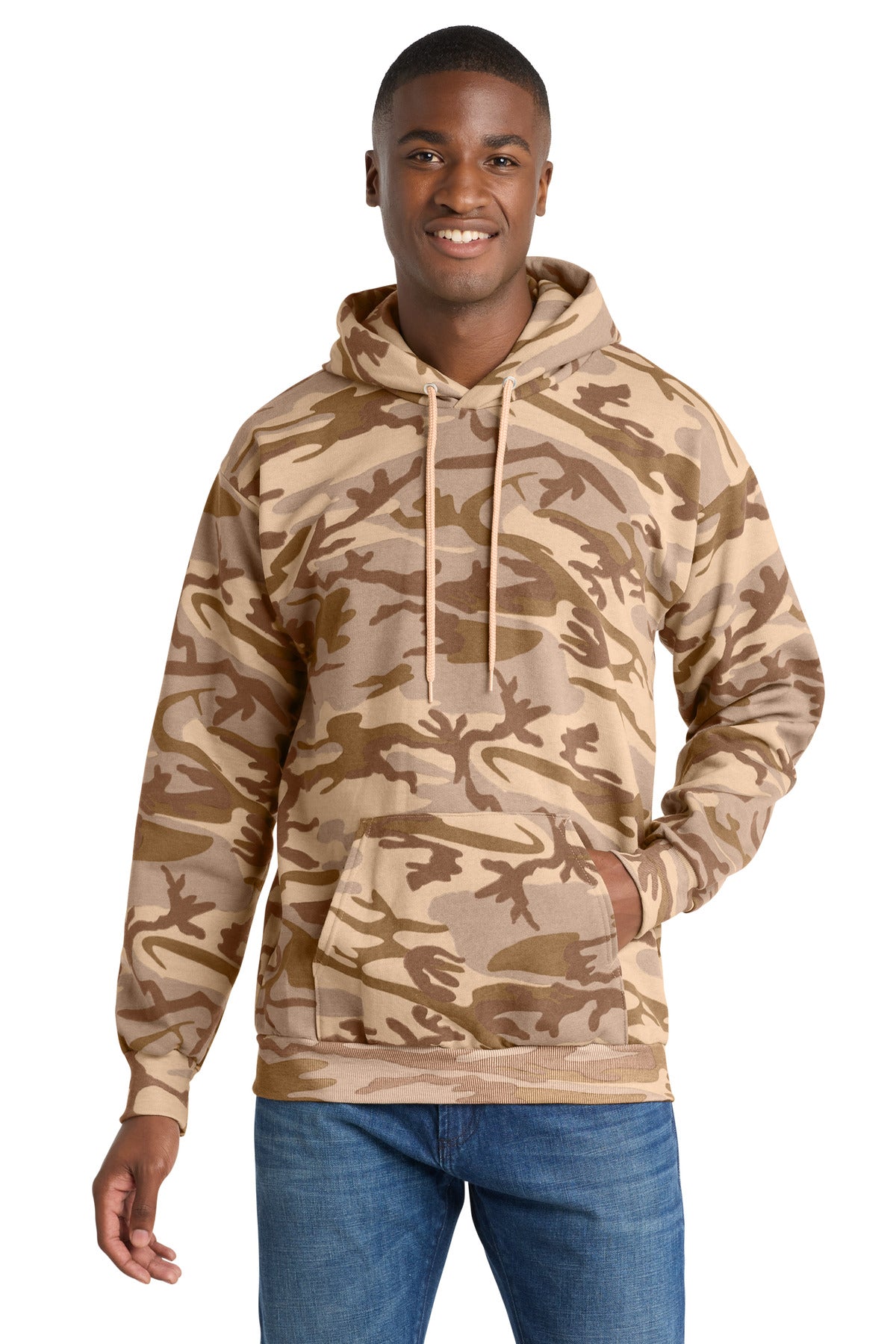 Custom Desert Camo Core Fleece Camo Hoodie PC78HC, personalized by SanCanDo Swag in Argyle, TX