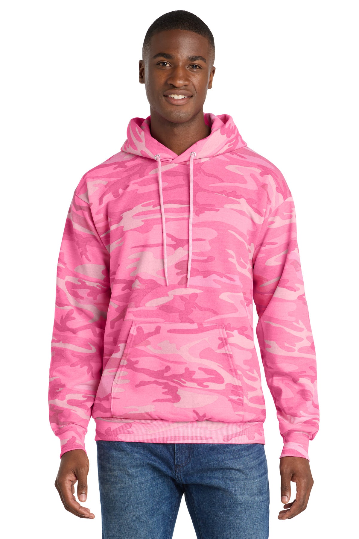 Custom Pink Camo Core Fleece Camo Hoodie PC78HC, personalized by SanCanDo Swag in Argyle, TX