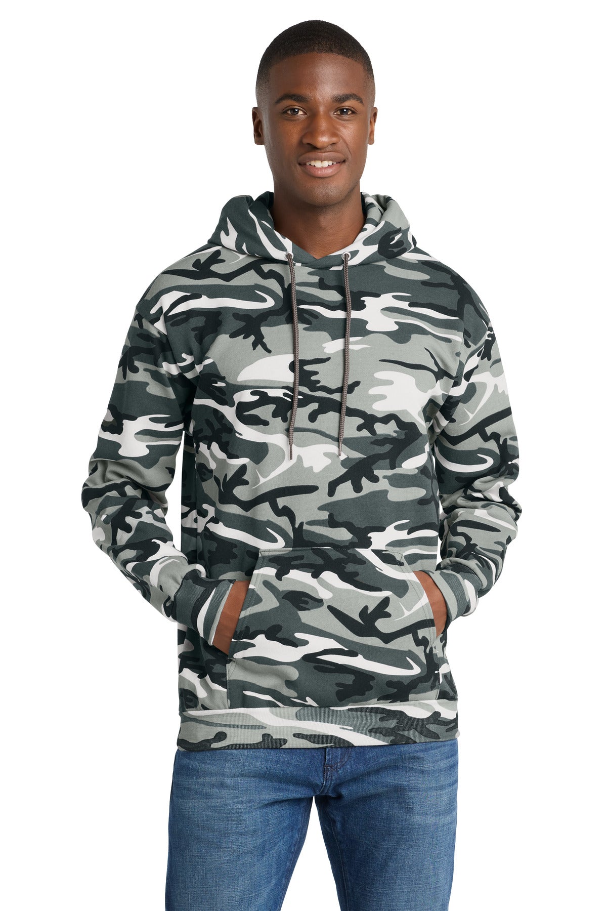 Custom Winter Camo Core Fleece Camo Hoodie PC78HC, personalized by SanCanDo Swag in Argyle, TX