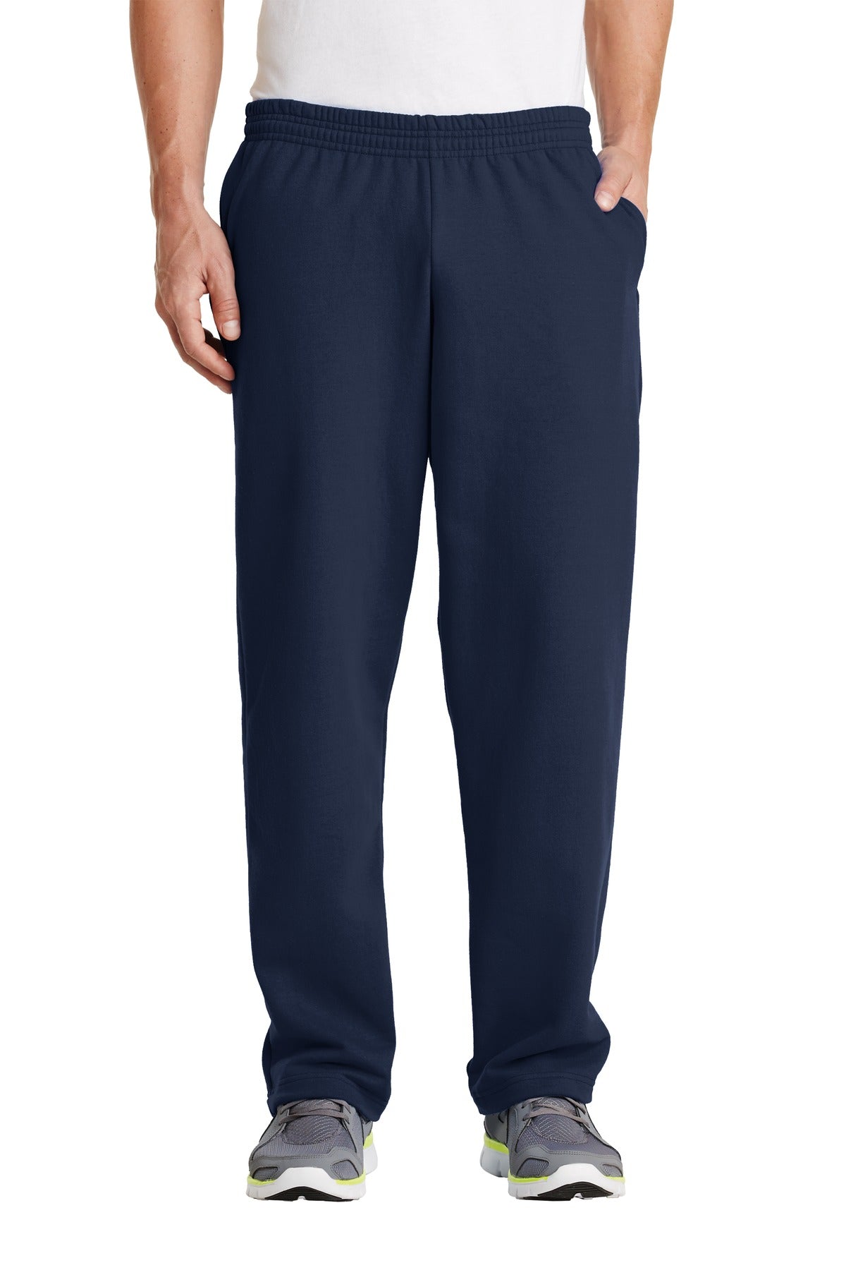 Custom Navy Core Fleece Sweatpant with Pockets PC78P, personalized by SanCanDo Swag in Argyle, TX