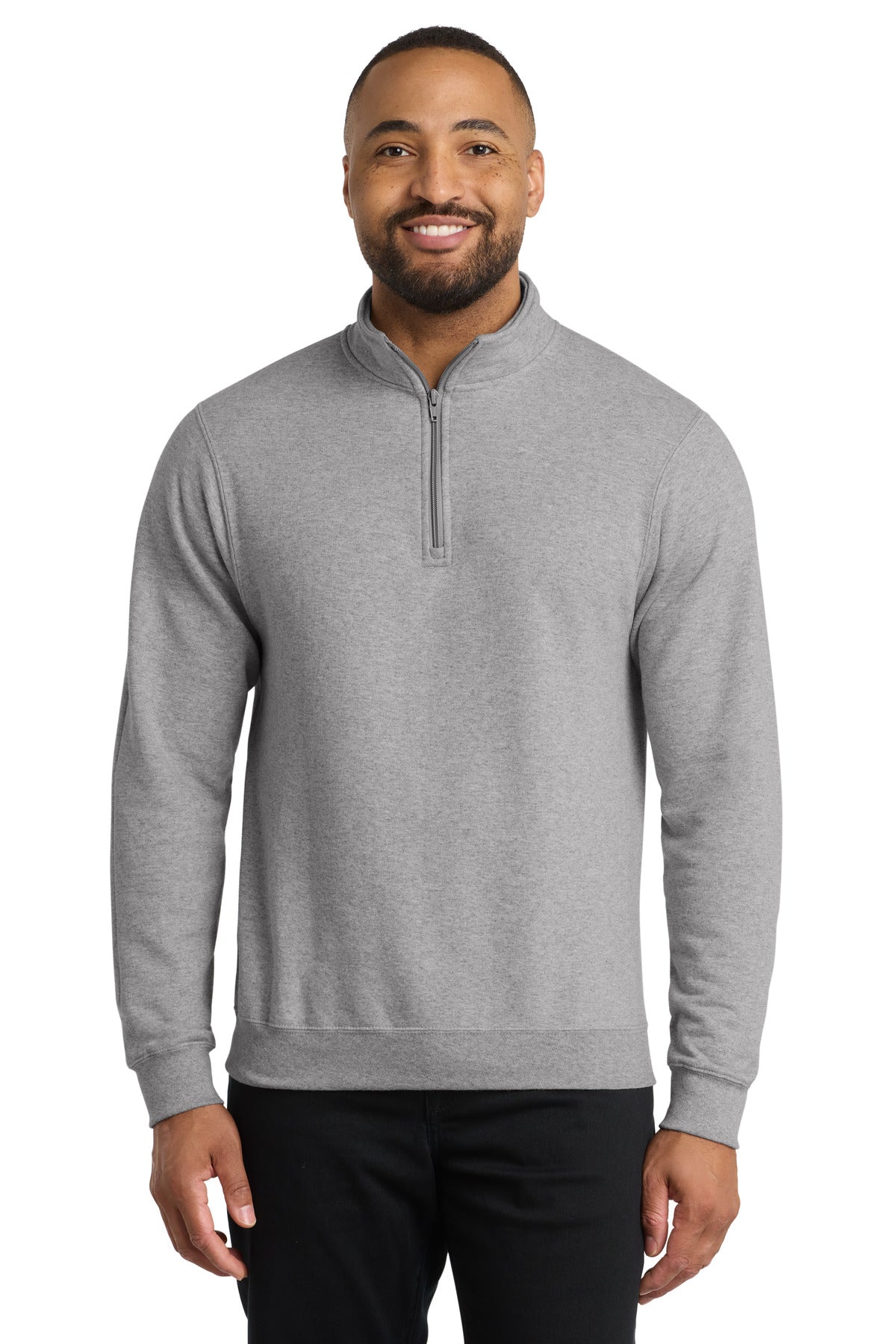 Custom Athletic Heather Core Fleece 1/4-Zip Pullover Sweatshirt PC78Q, personalized by SanCanDo Swag in Argyle, TX