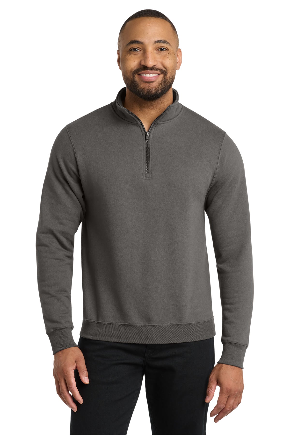 Custom Charcoal Core Fleece 1/4-Zip Pullover Sweatshirt PC78Q, personalized by SanCanDo Swag in Argyle, TX
