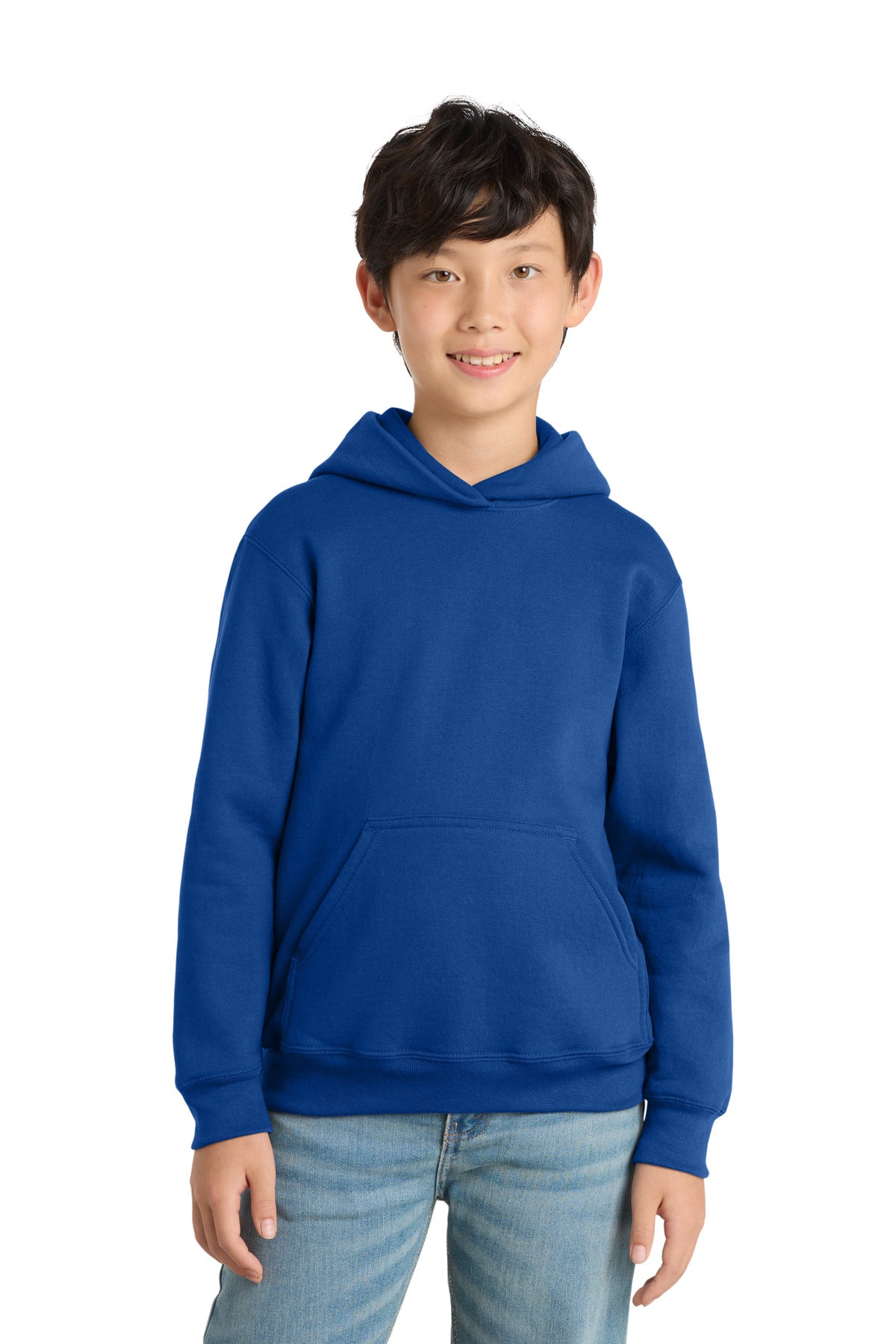 Custom True Royal Youth Core Fleece Hoodie PC78YH, personalized by SanCanDo Swag in Argyle, TX