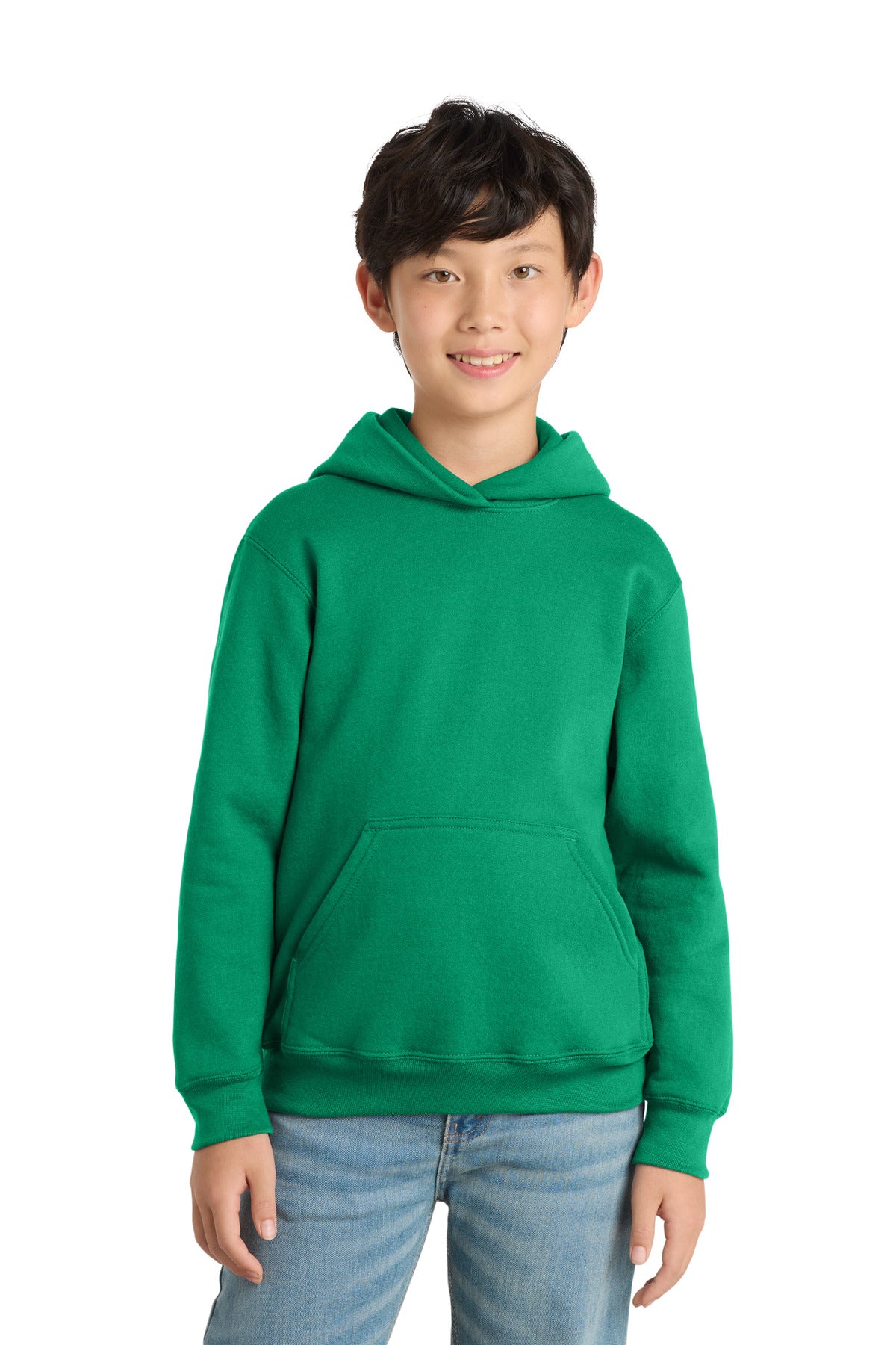 Custom Kelly Youth Core Fleece Hoodie PC78YH, personalized by SanCanDo Swag in Argyle, TX