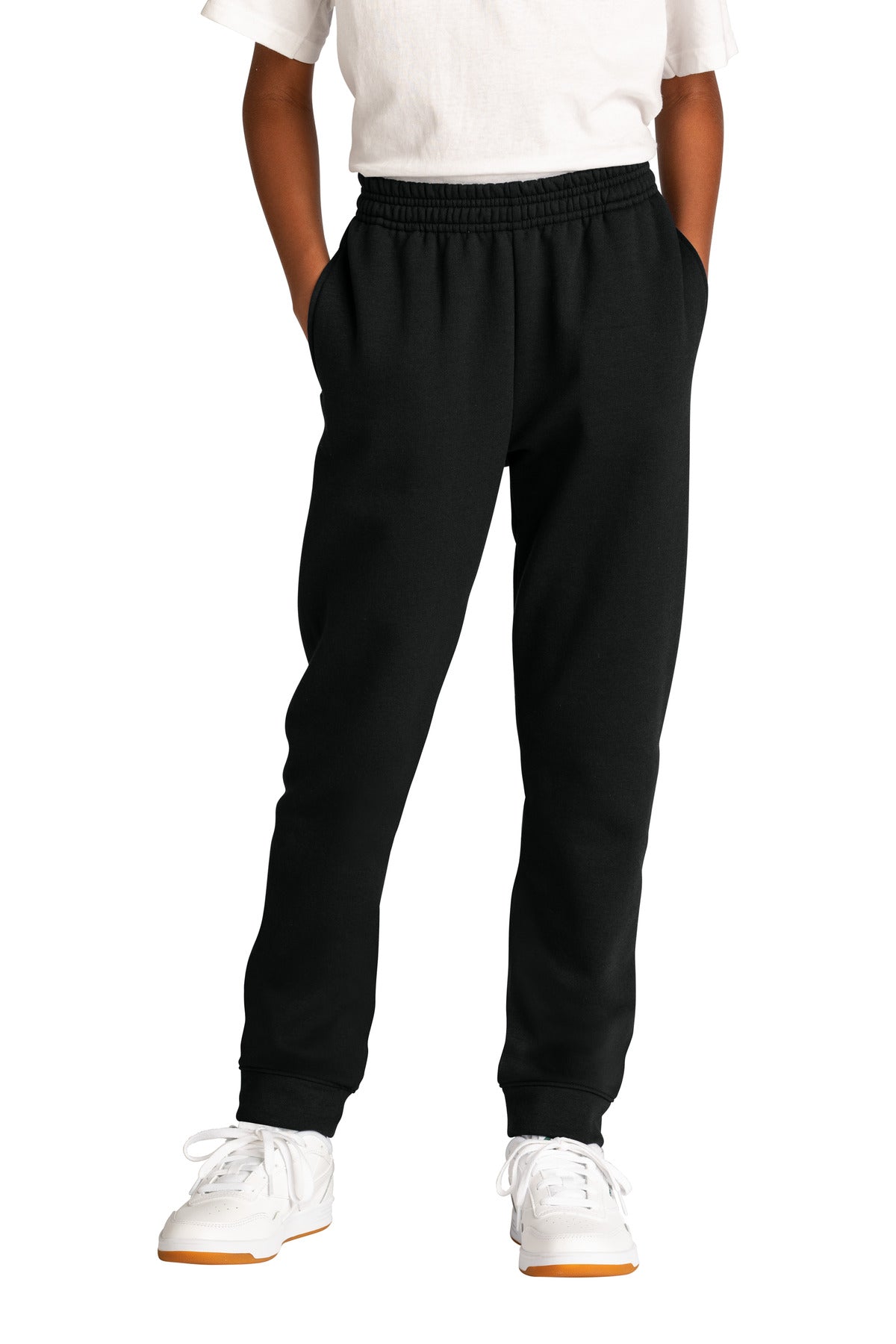 Custom Jet Black Youth Core Fleece Jogger PC78YJ, personalized by SanCanDo Swag in Argyle, TX