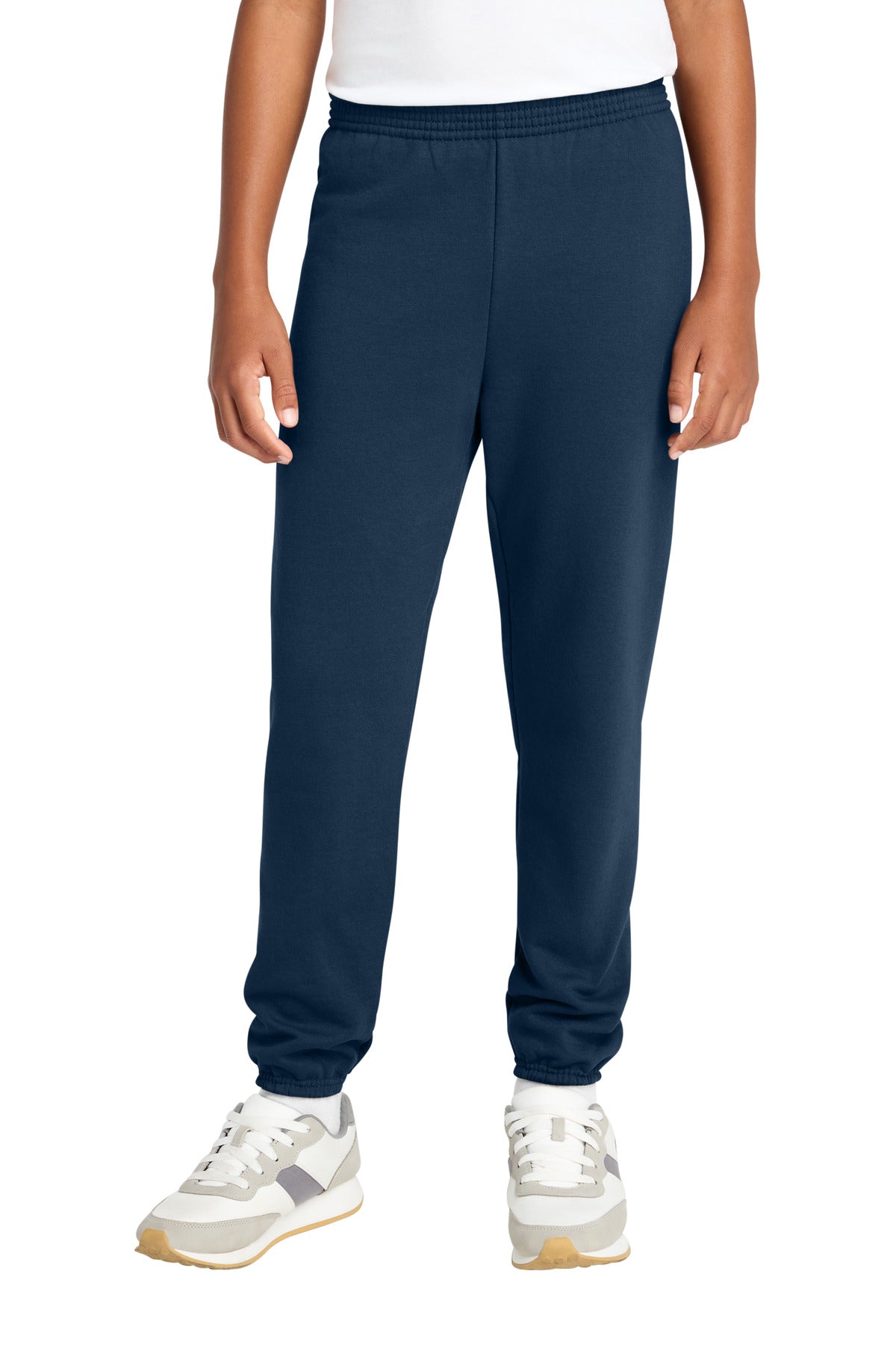 Custom Navy Youth Core Fleece Sweatpant PC78YP, personalized by SanCanDo Swag in Argyle, TX