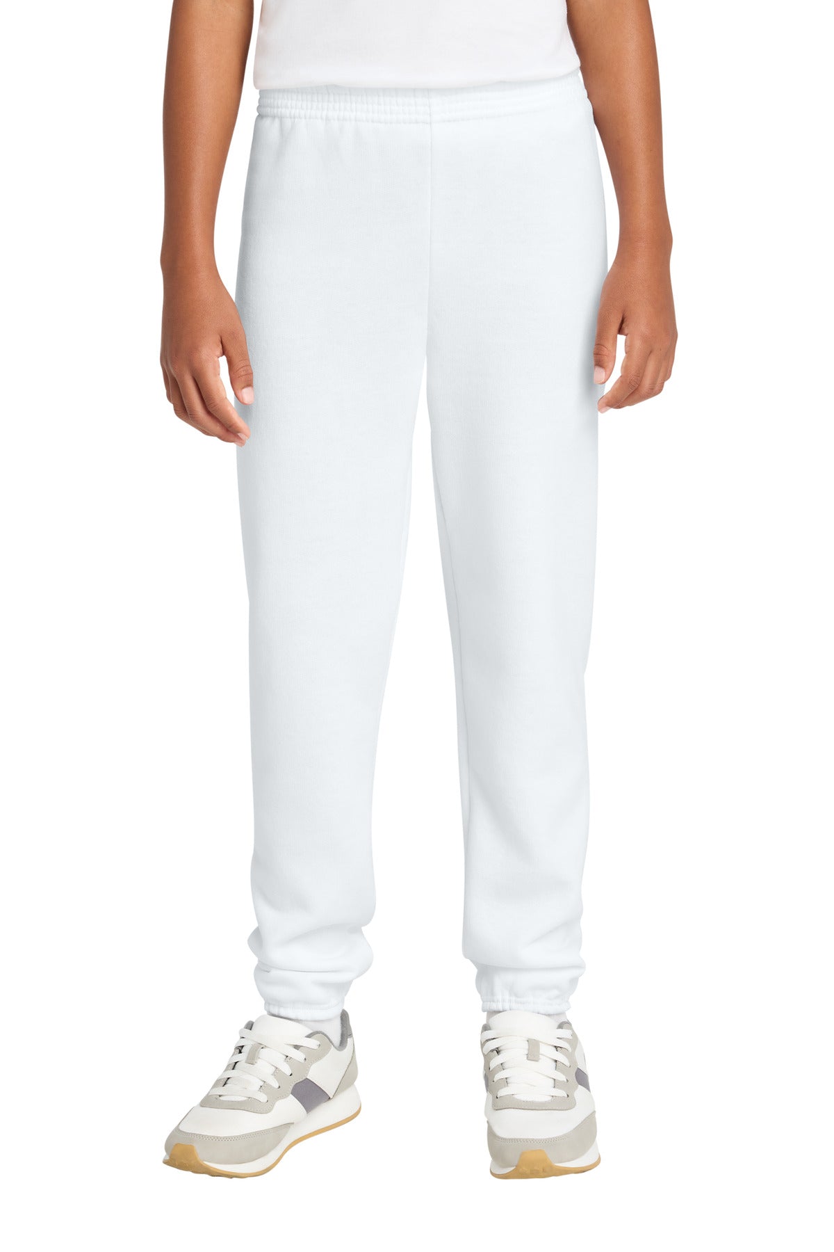 Custom White Youth Core Fleece Sweatpant PC78YP, personalized by SanCanDo Swag in Argyle, TX